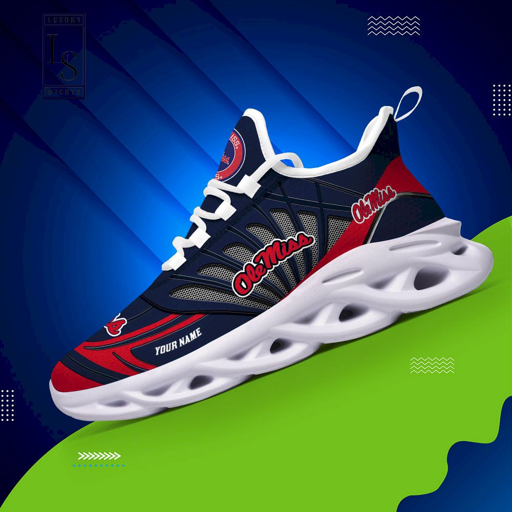 Ole Miss Rebels Custom Name Max Soul Shoes
