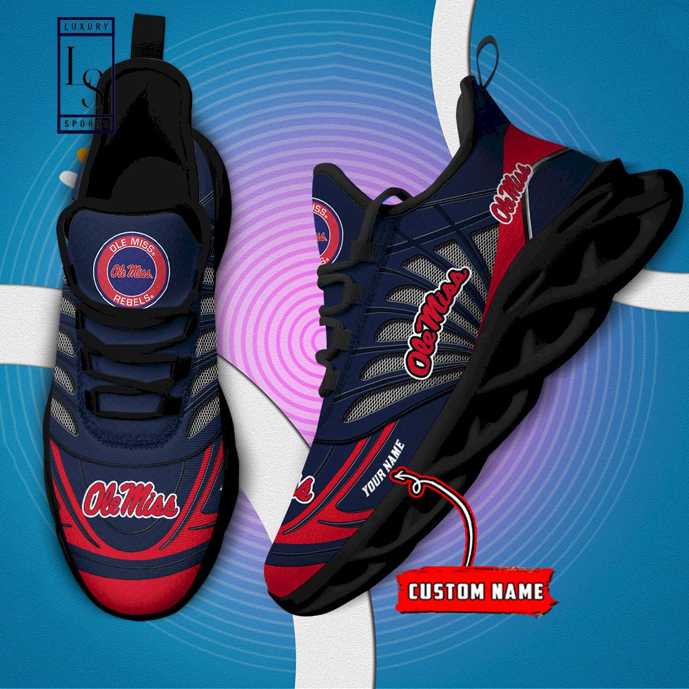 Ole Miss Rebels Custom Name Max Soul Shoes