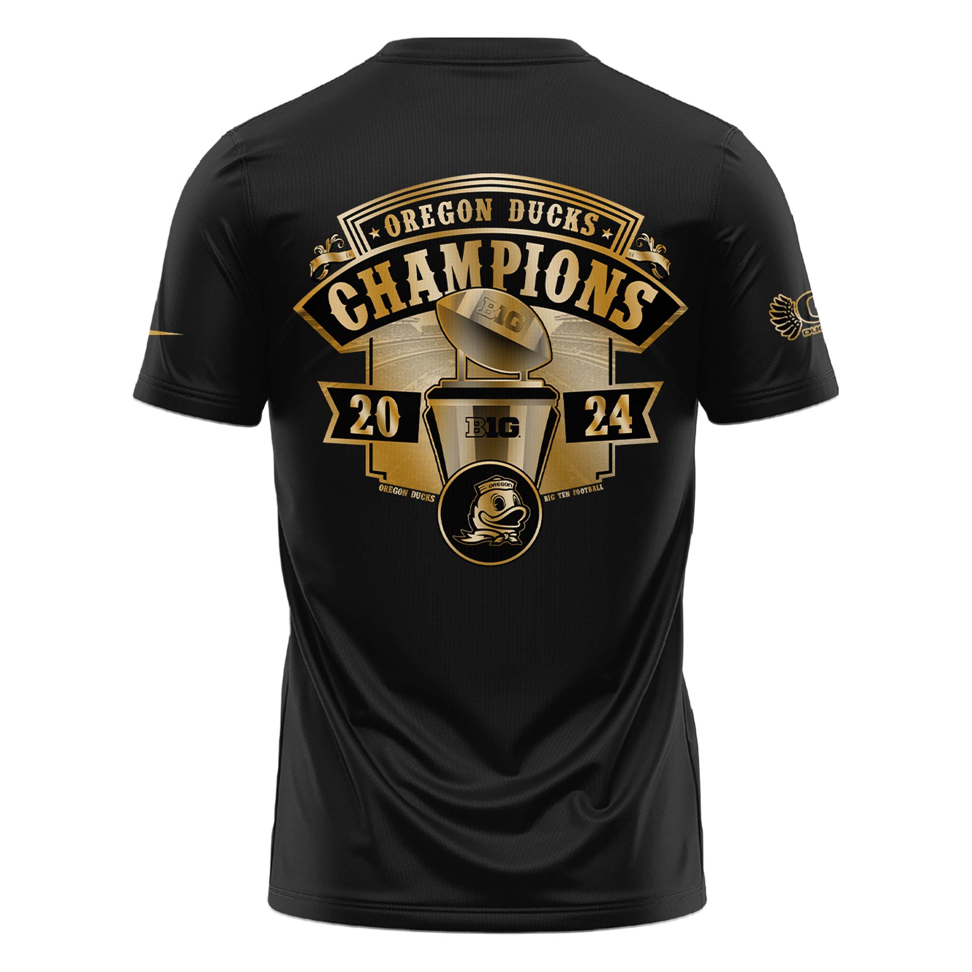 Oregon Ducks Champion Confrence Tshirt Special Editon Gold Ver 1