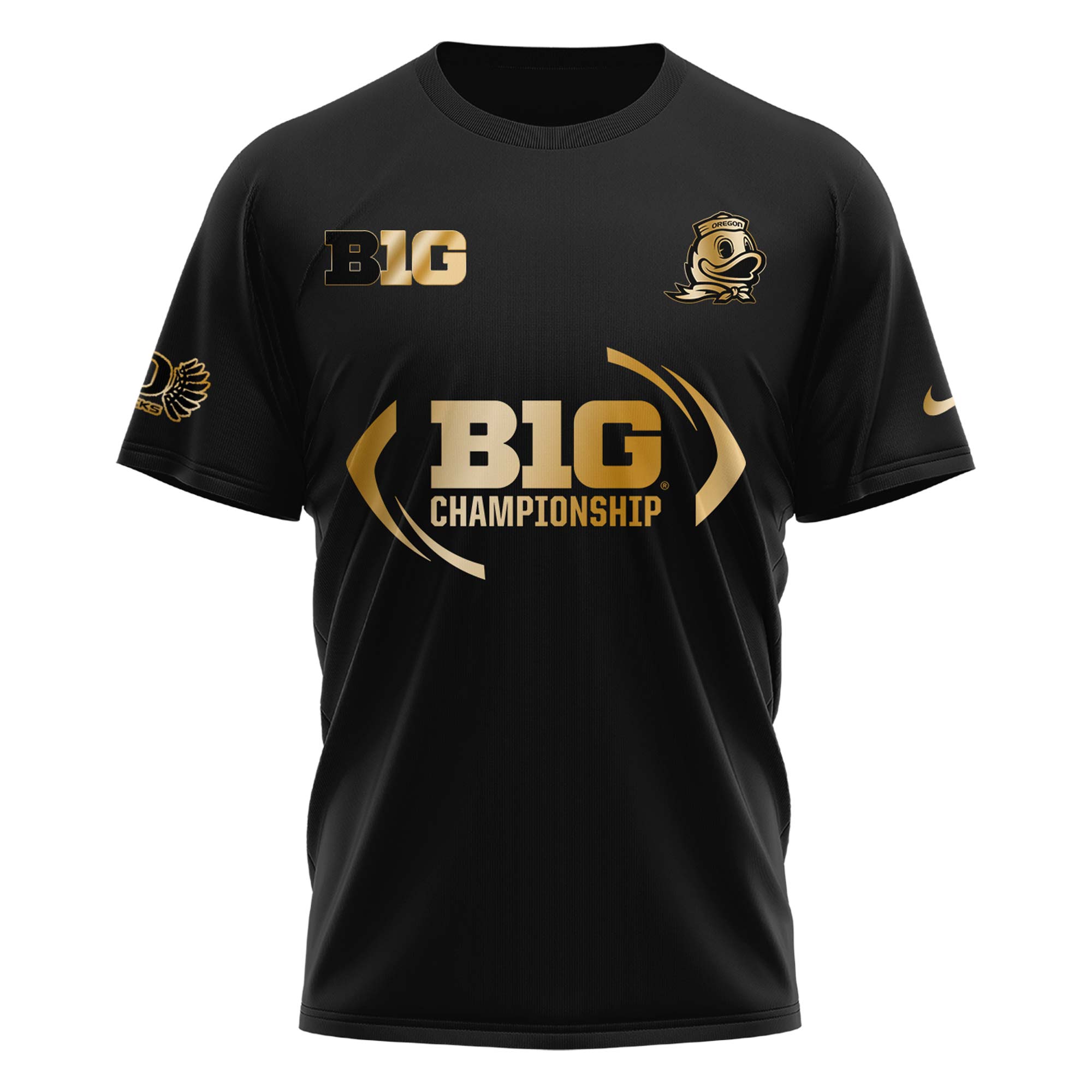 Oregon Ducks Champion Confrence Tshirt Special Editon Gold Ver 1