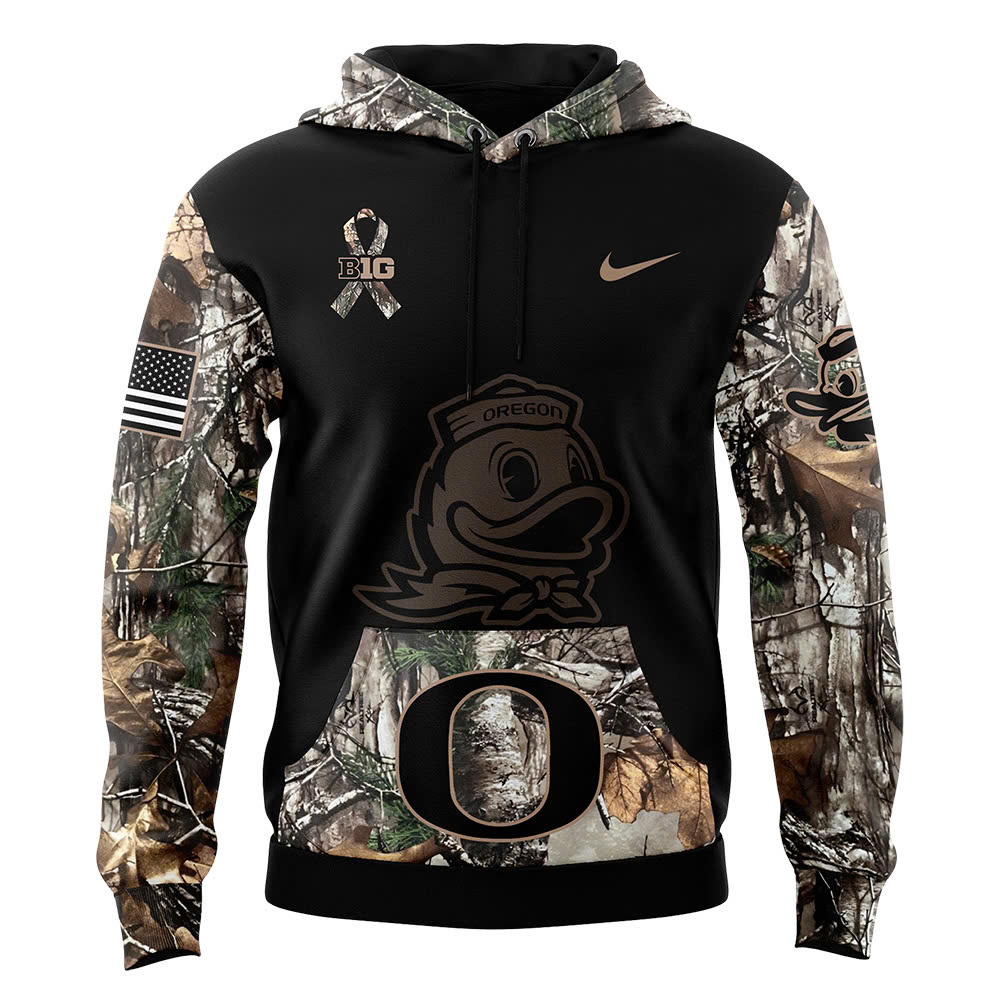 Oregon Football Camo Hunting Hoodie