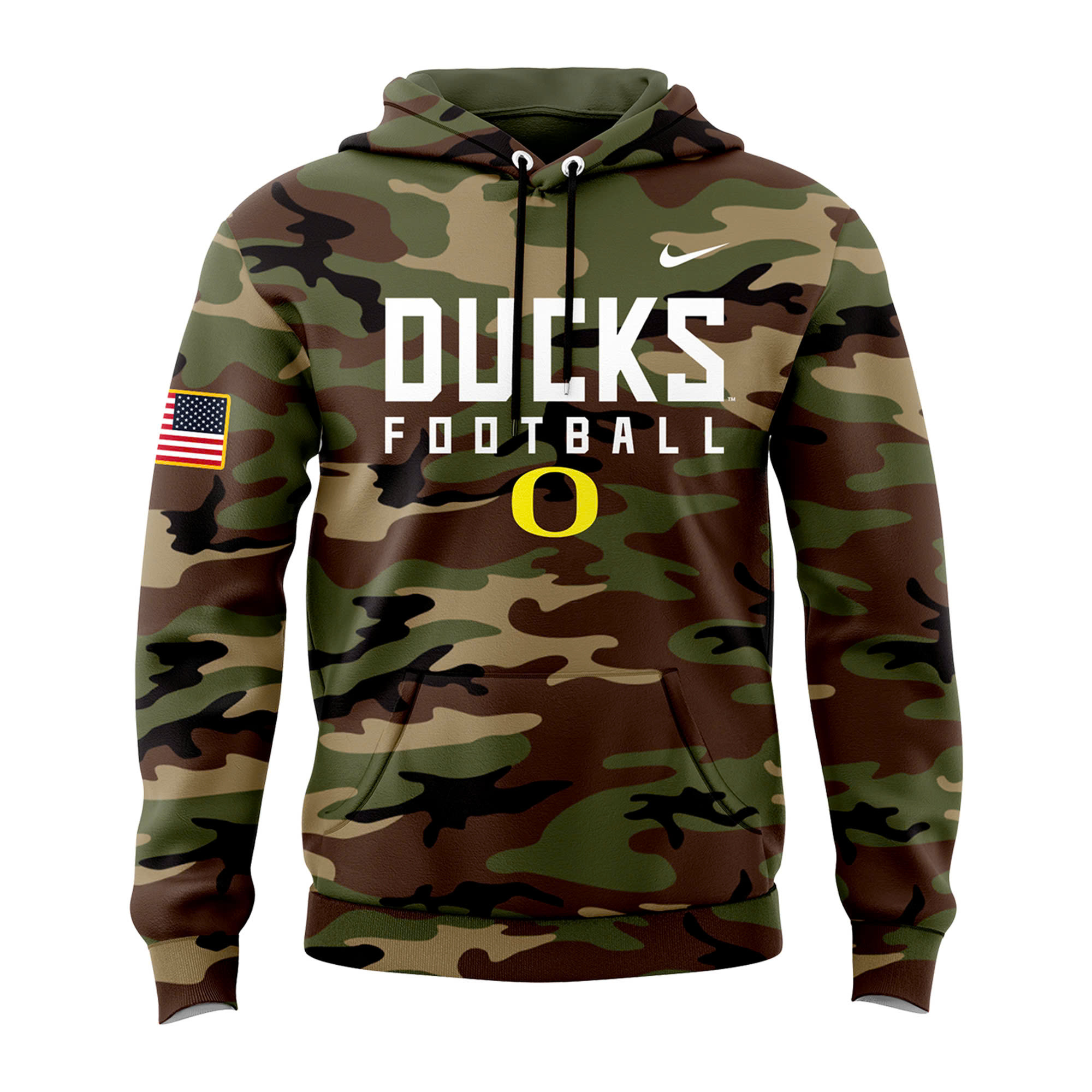 Oregon Football Salute to Service Club Fleece Pullover Hoodie