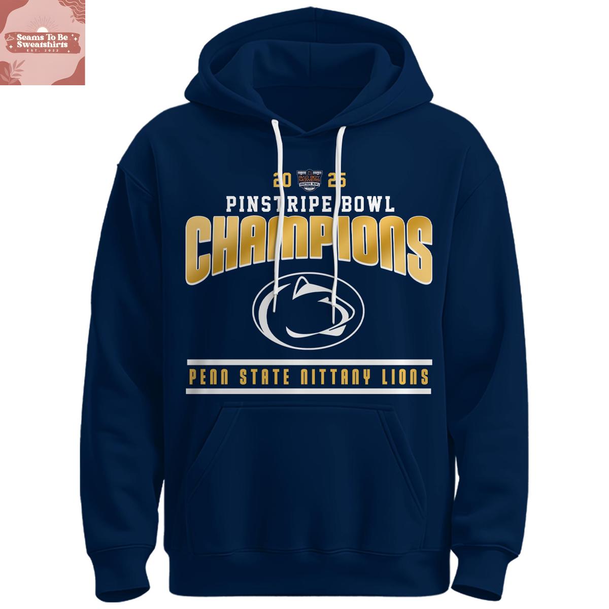 Penn State Nittany Lions Pinstripe Bowl Champions 2025 Hoodie Shirt