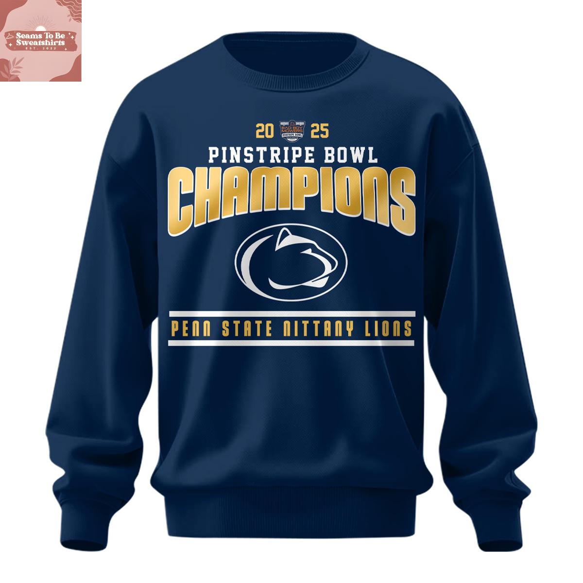 Penn State Nittany Lions Pinstripe Bowl Champions 2025 Hoodie Shirt