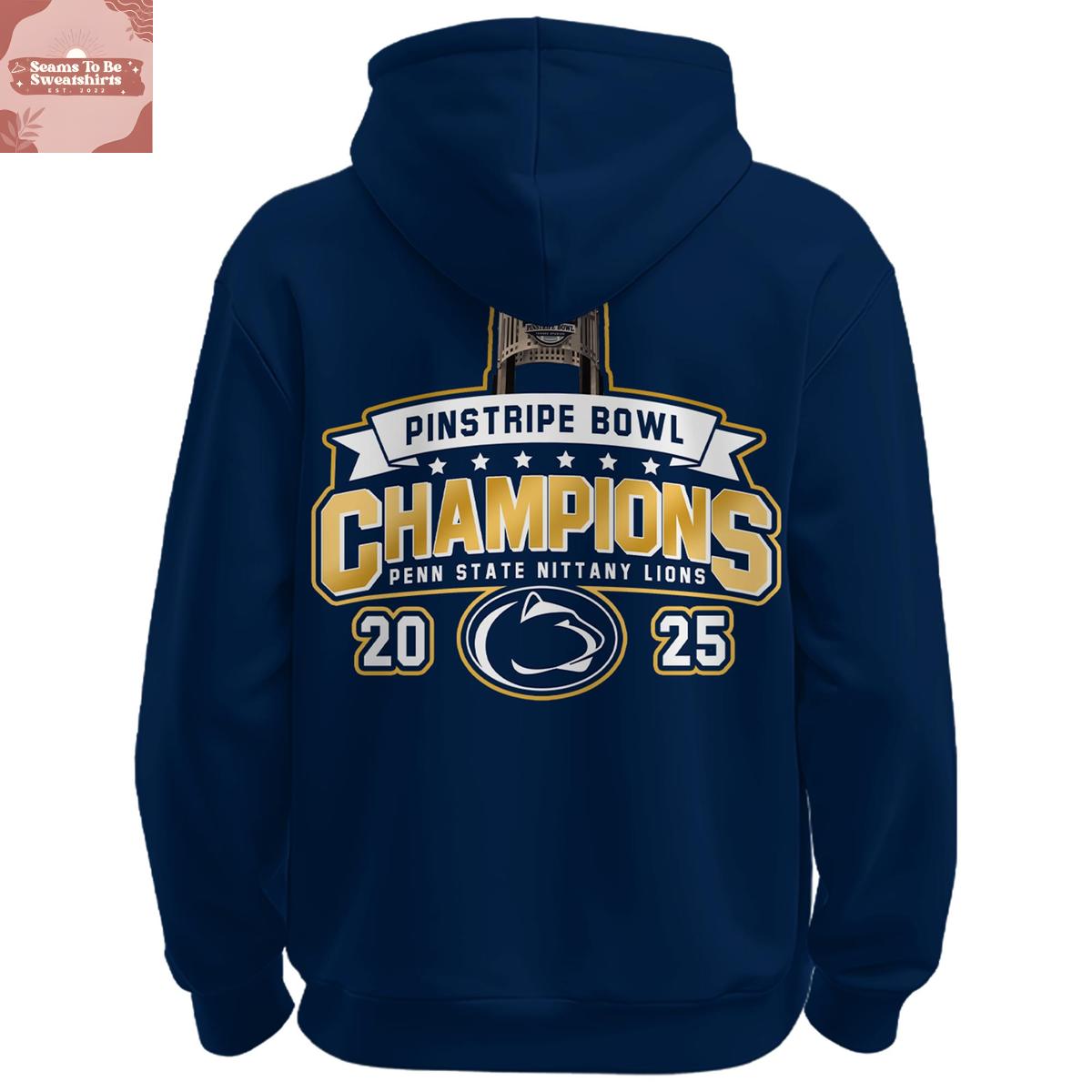 Penn State Nittany Lions Pinstripe Bowl Champions 2025 Hoodie Shirt
