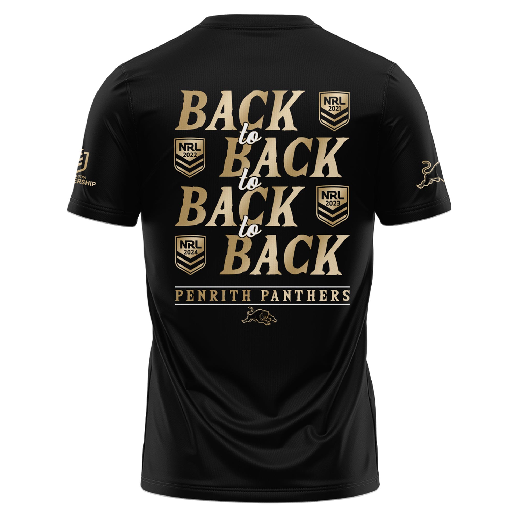 Penrith Panthers Premiers Hoodie Black And Gold Version 1