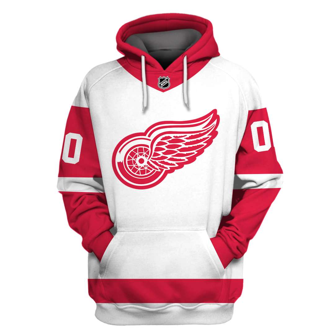 Personalized Detroit Red Wings custom name and number 3d full printing hoodie