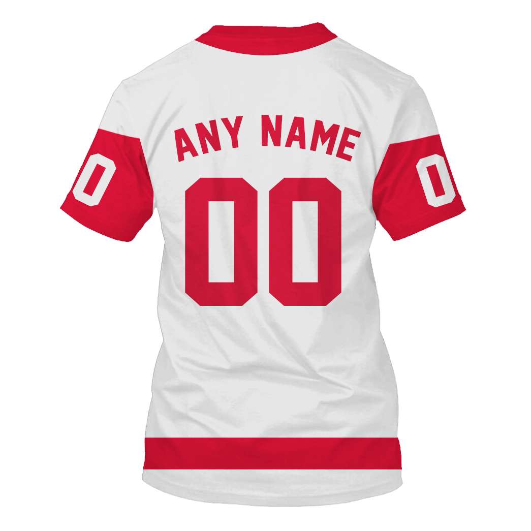 Personalized Detroit Red Wings custom name and number 3d full printing hoodie