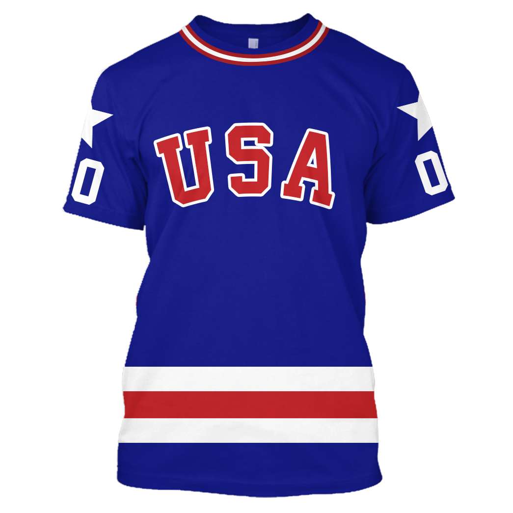 Personalized USA Hockey 3D Pullover Hoodie