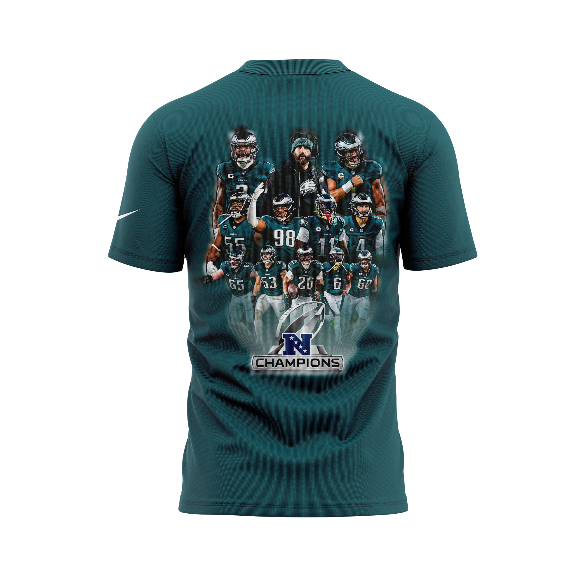 Philadelphia Eagles 2024 NFC Champions Locker Room Trophy Collection T-shirt