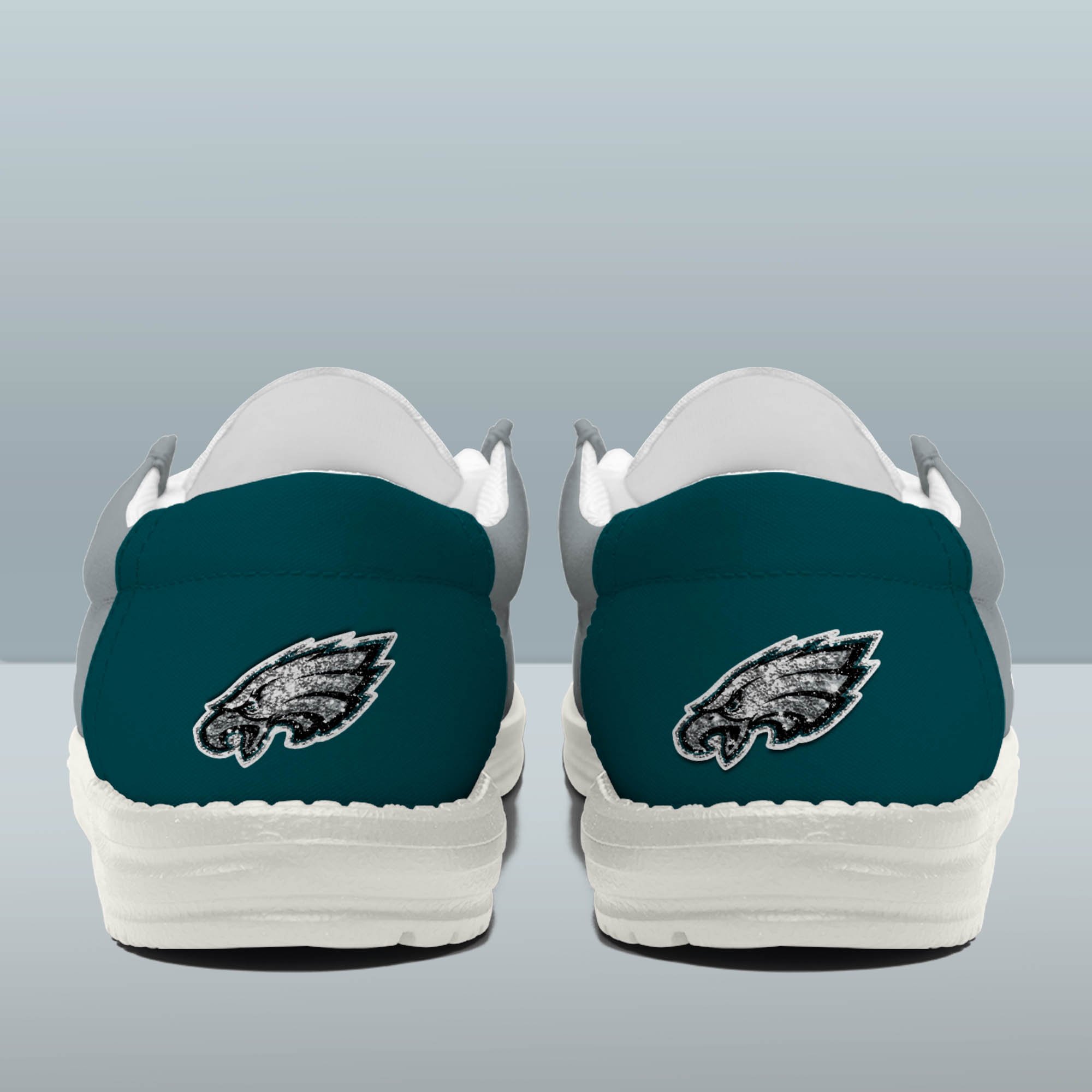Philadelphia Eagles 32 Teams HeyDude Canvas Loafer Shoes Personalized Your Name