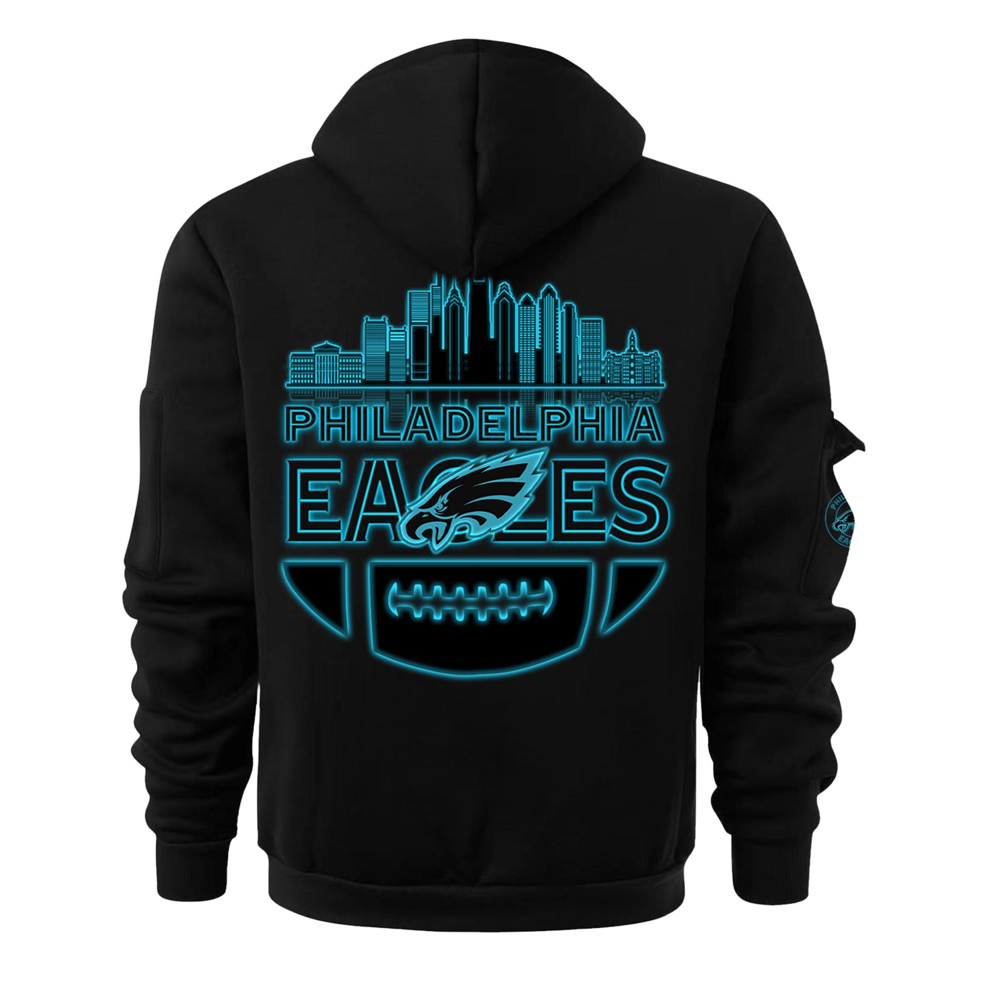 Philadelphia Eagles ALL BLACK ZipHoodie Limited