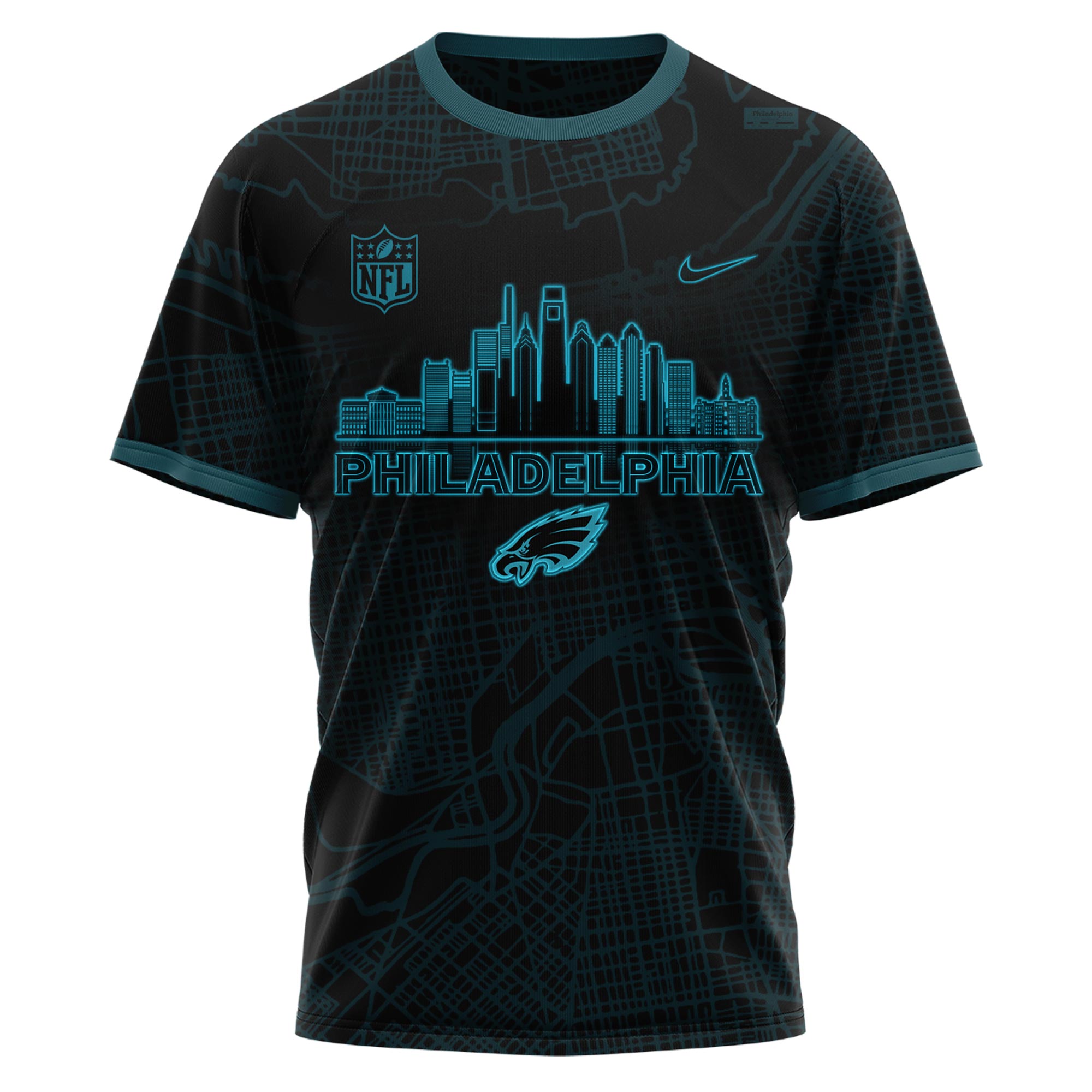 Philadelphia Eagles Carbon Black Fashion Game TShirts 2025 #2