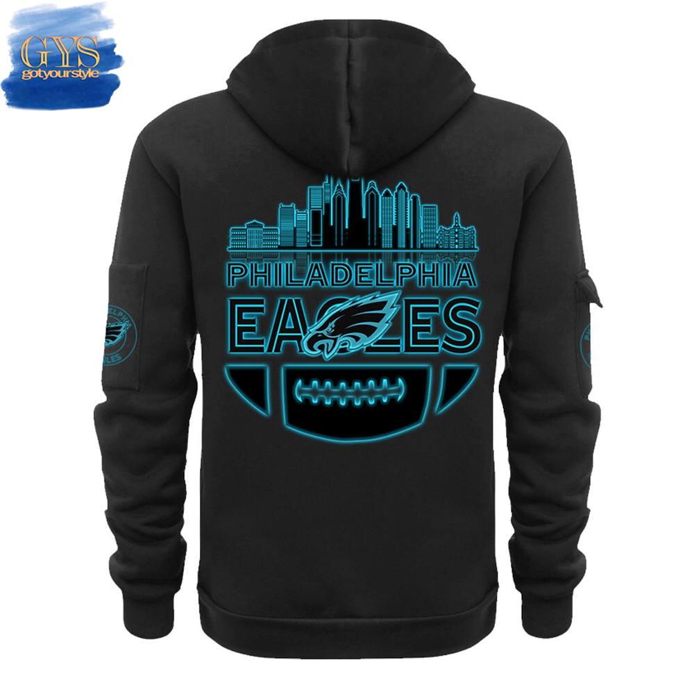 Philadelphia Eagles Carbon Black Quarter New Hoodie