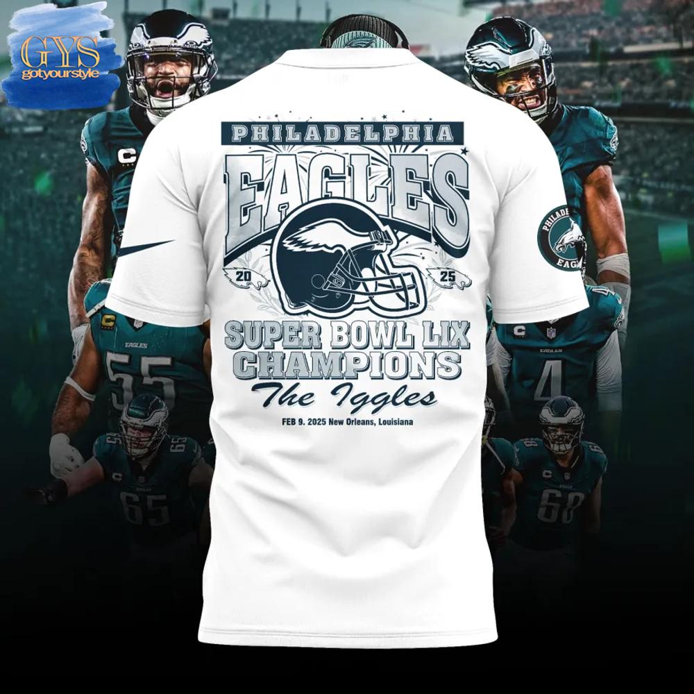 Philadelphia Eagles Champions Super Bowl LIX 2025 Special White Shirt