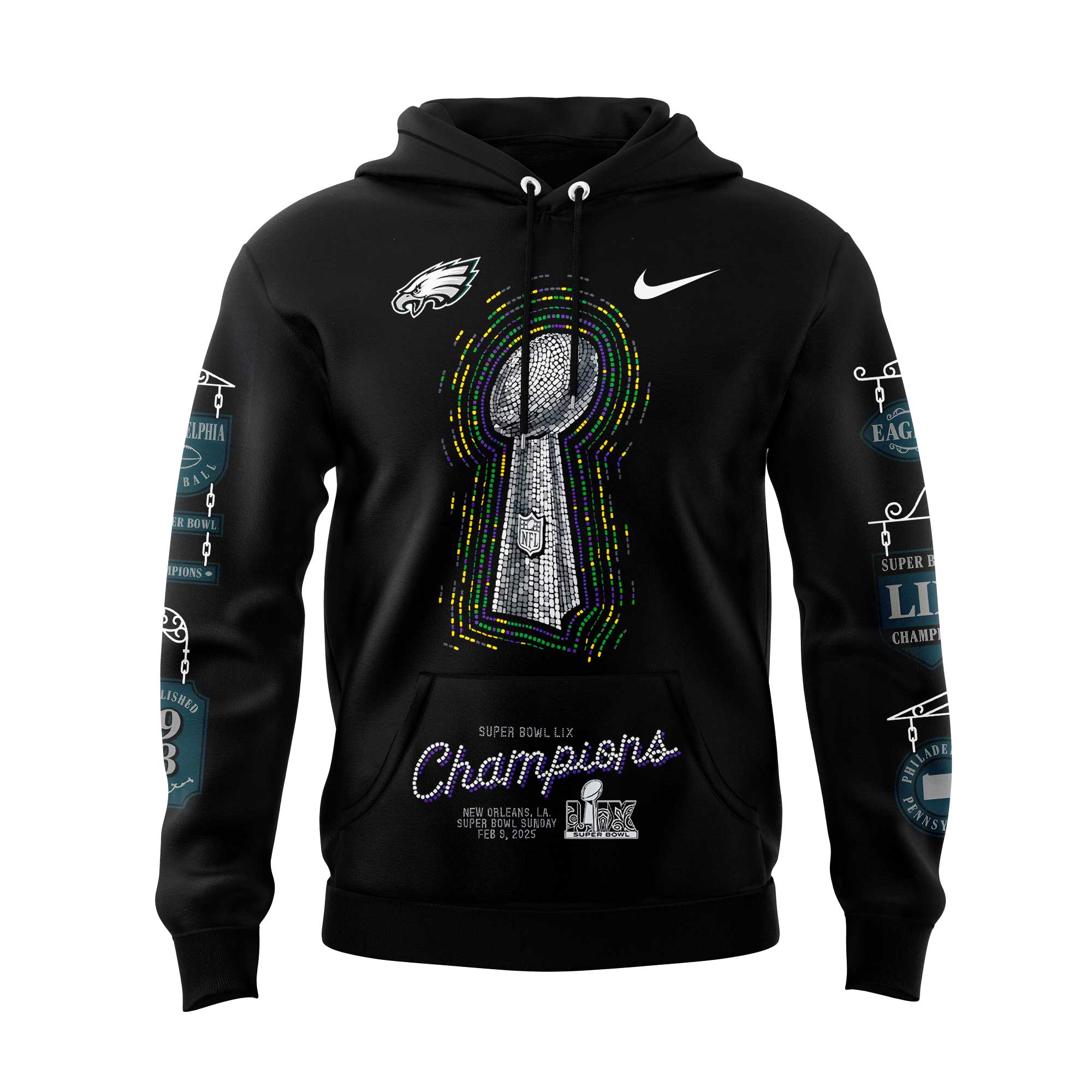 Philadelphia Eagles CHAMPIONS SUPER BOWL LIX Hoodie