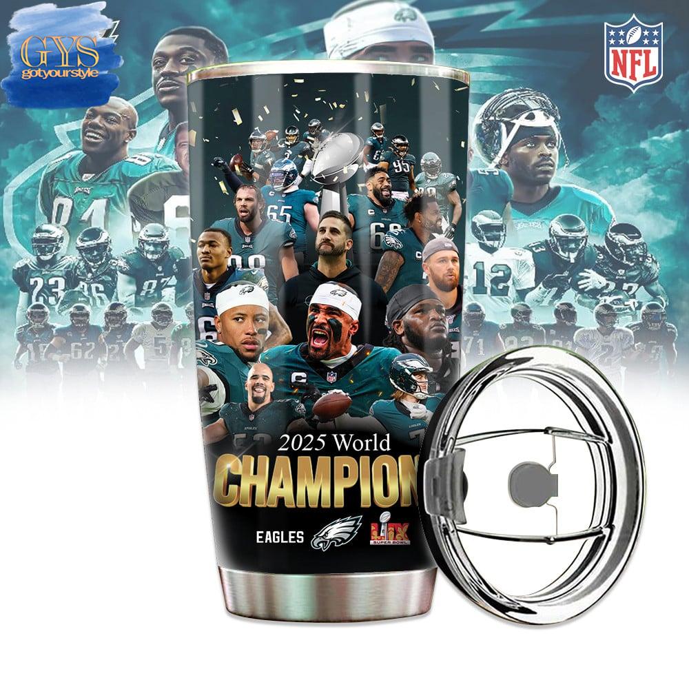 Philadelphia Eagles Champions Super Bowl LIX Tumbler