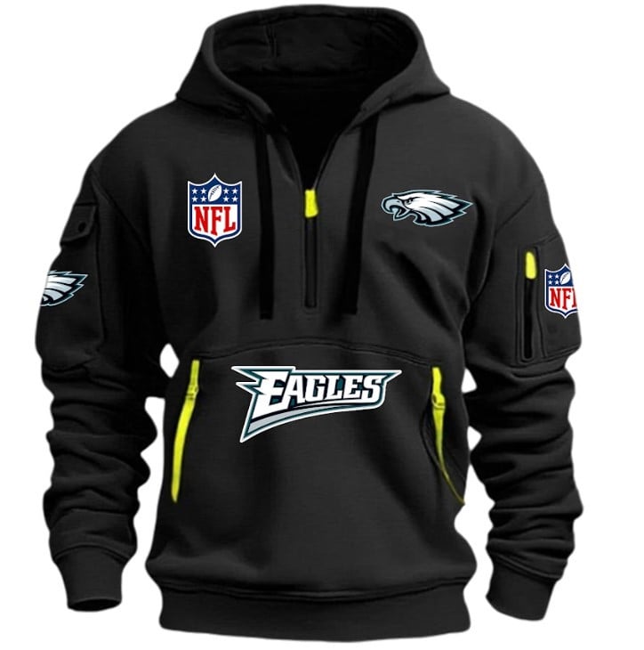 Philadelphia Eagles - HOODIE HALF ZIPPER - QTA405111349