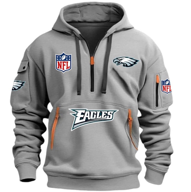 Philadelphia Eagles - HOODIE HALF ZIPPER - QTA405111349