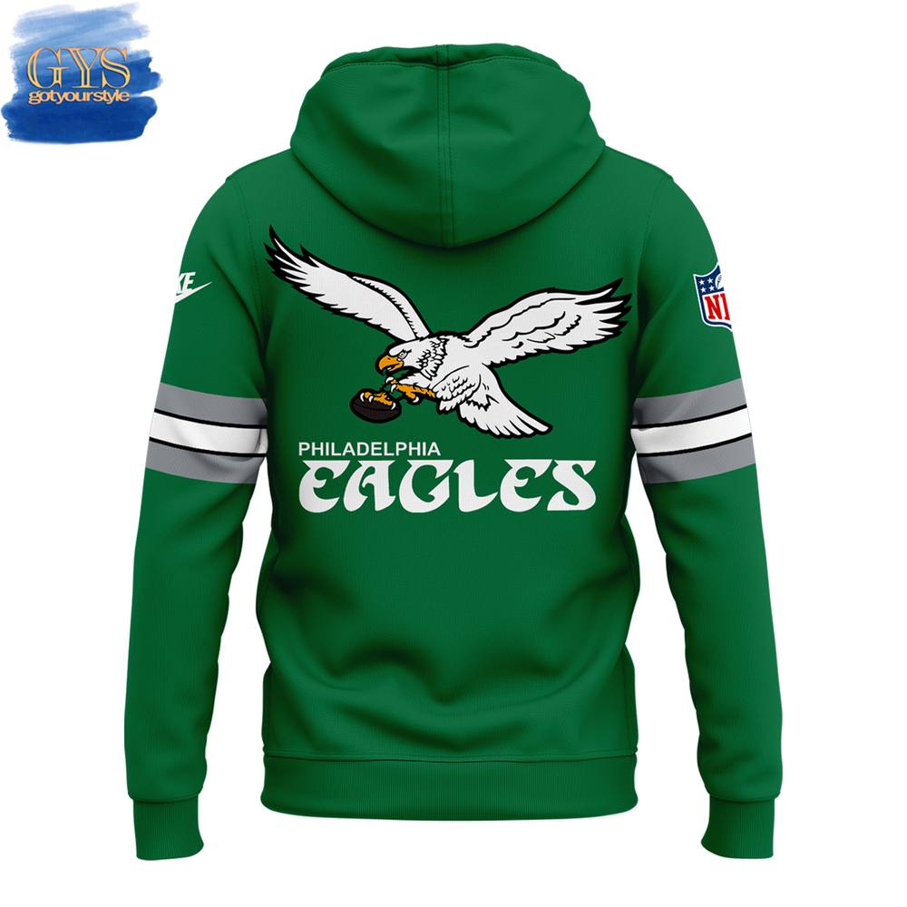 Philadelphia Eagles Kelly Green Threads Hoodie