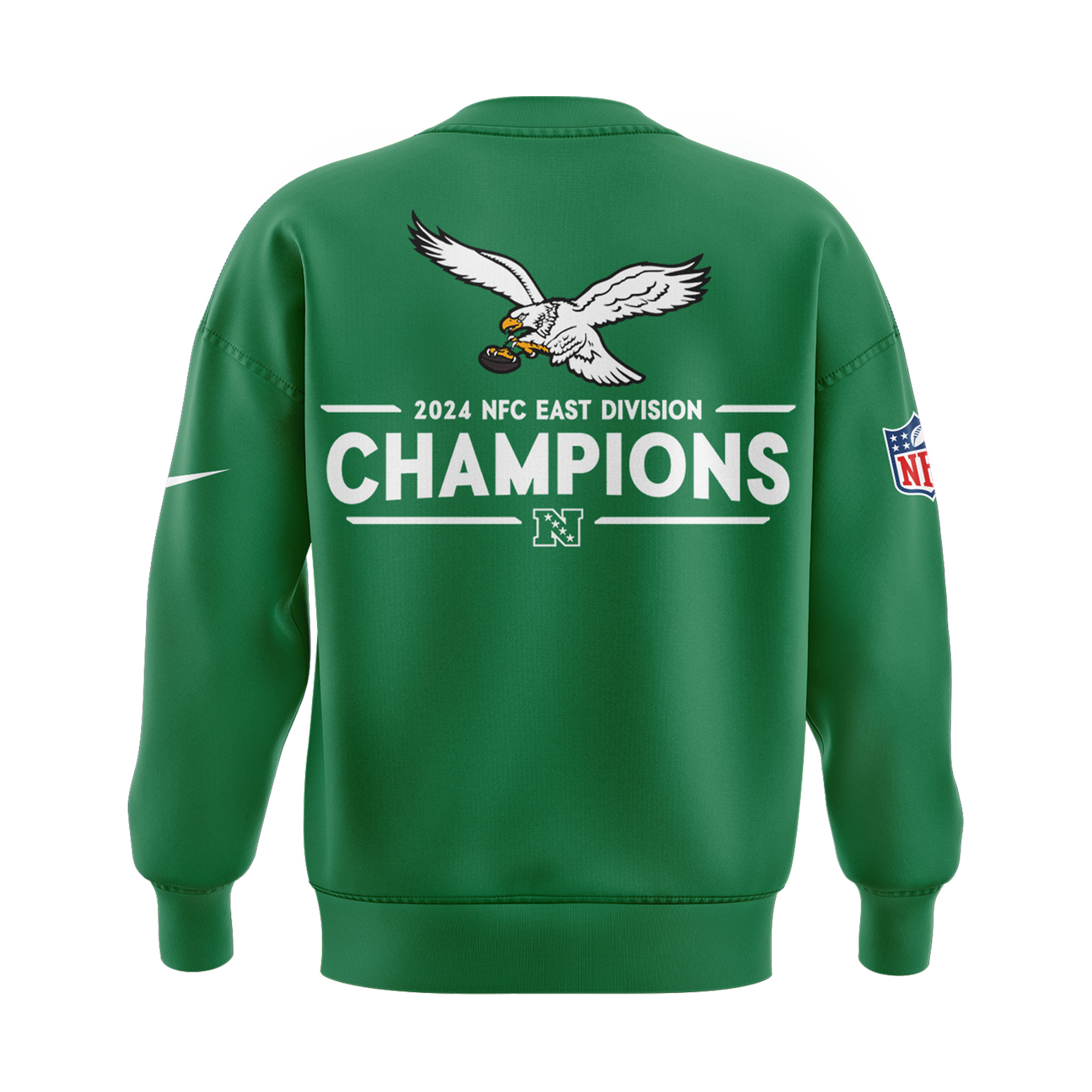 Philadelphia Eagles NFC EAST CHAMPIONS Kelly Green Sweatershirt 2024