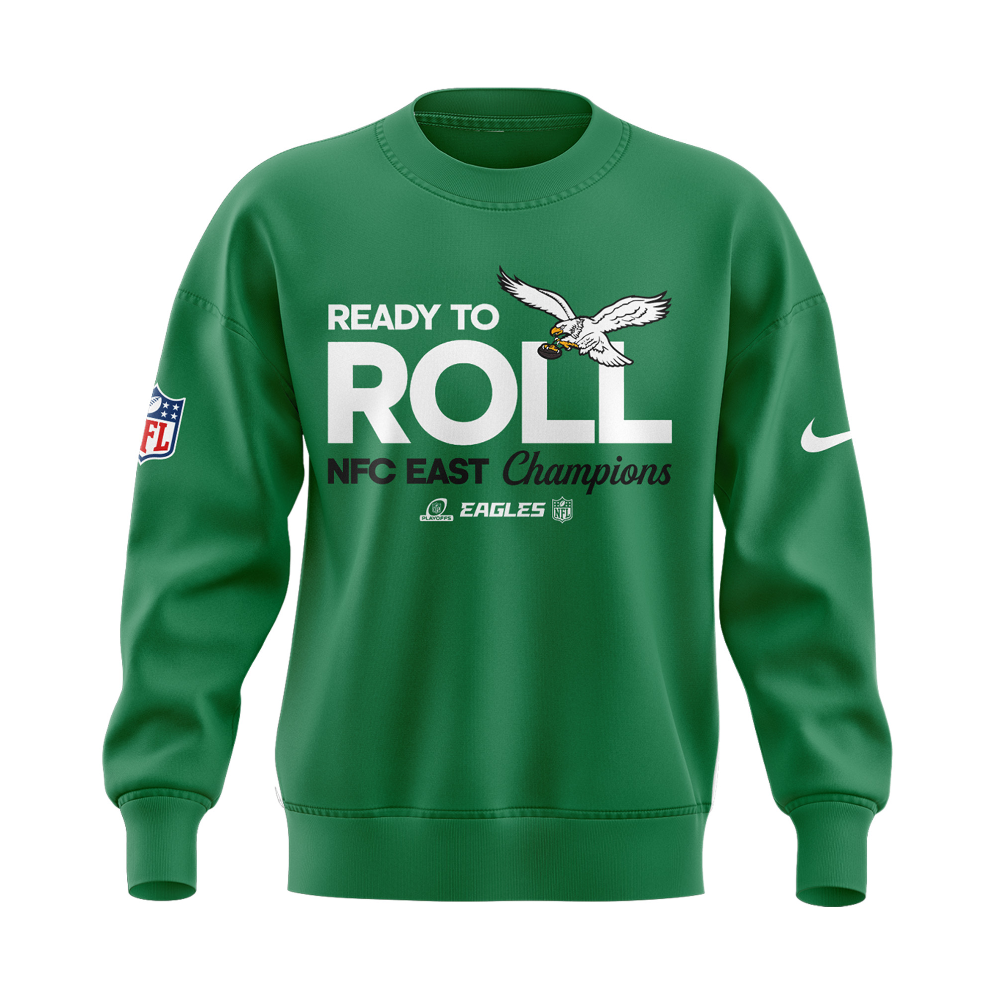 Philadelphia Eagles NFC EAST CHAMPIONS Kelly Green Sweatershirt 2024