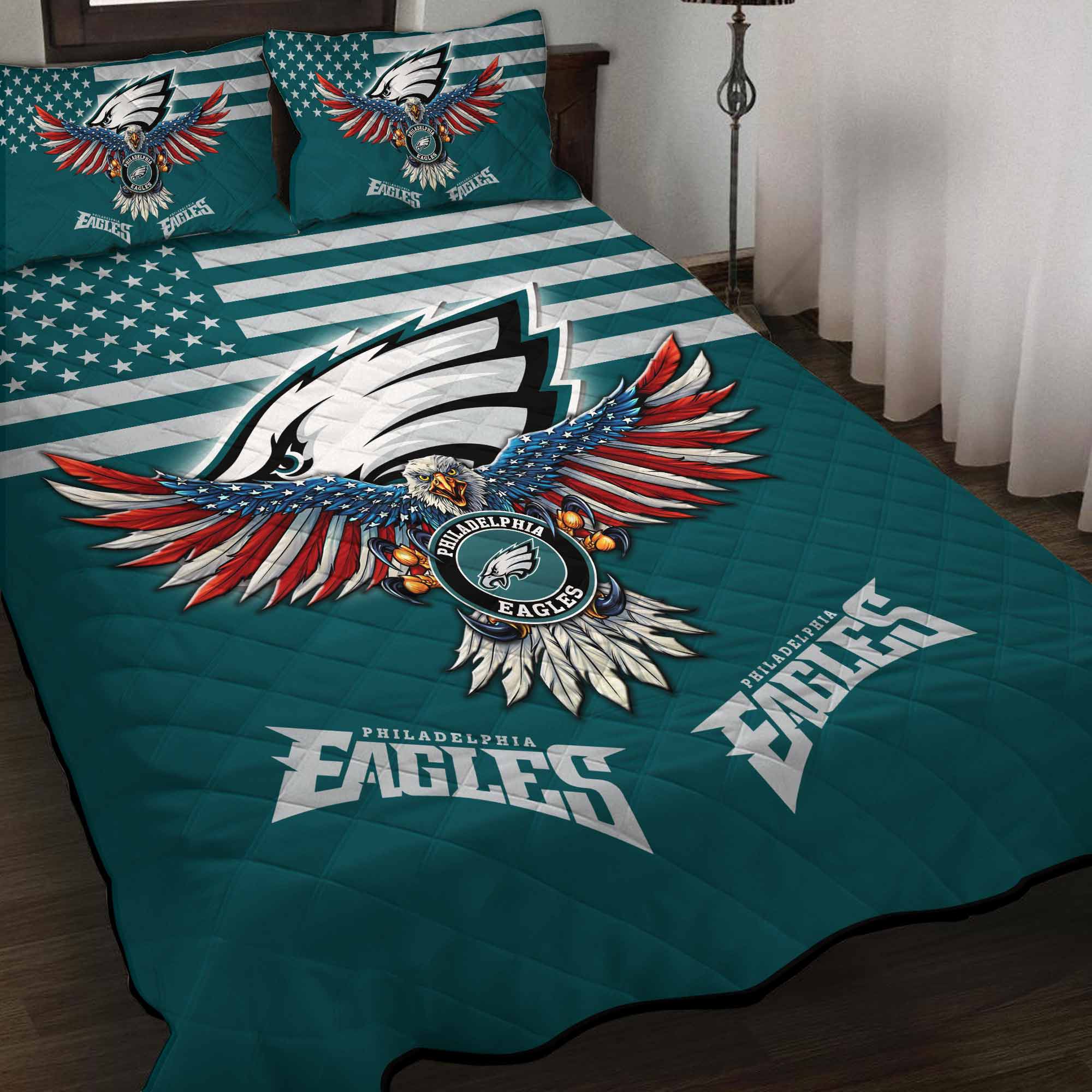 Philadelphia Eagles Quilt Bedding Set M02