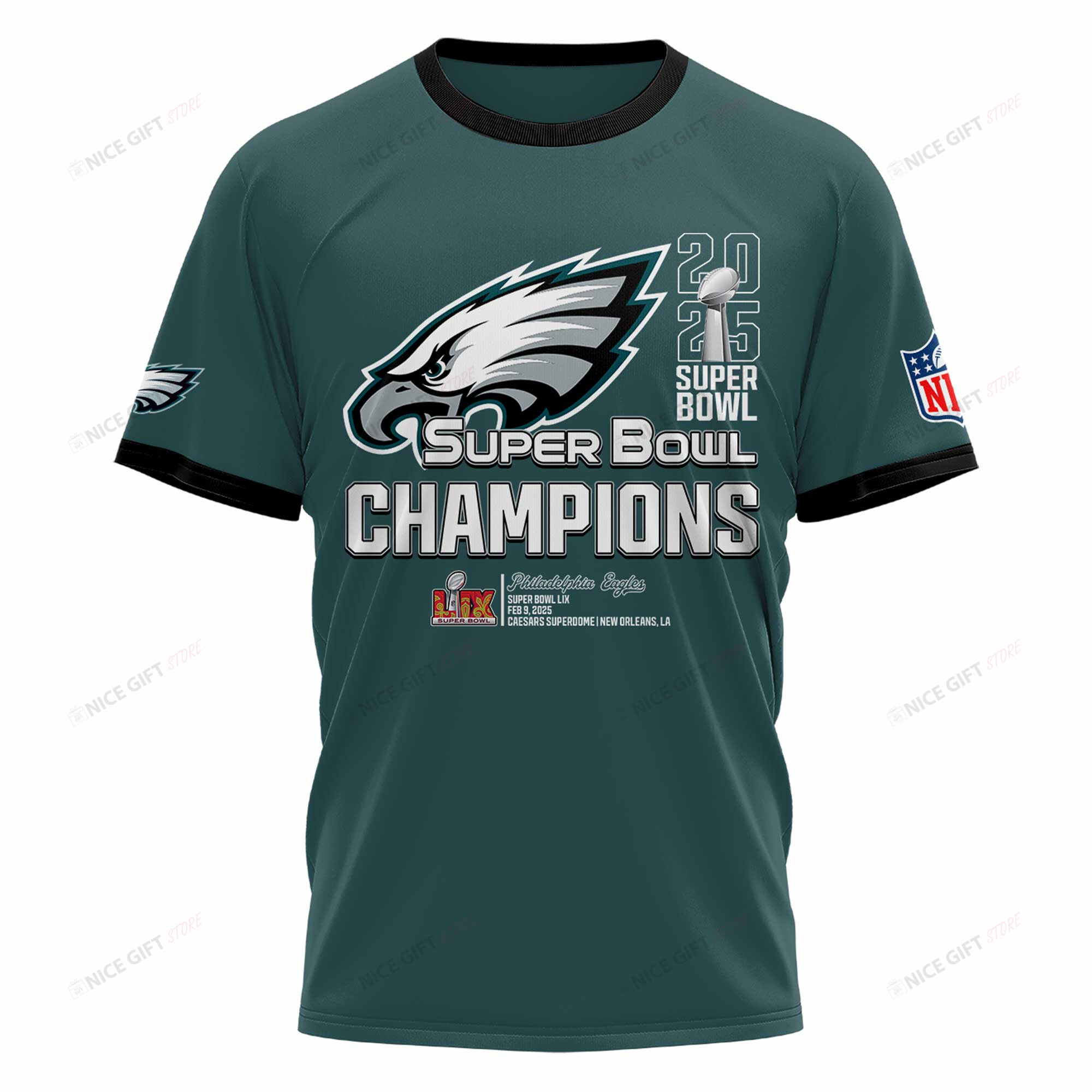 Philadelphia Eagles Super Bowl Champions 3D T-shirt 3TS-I9P4