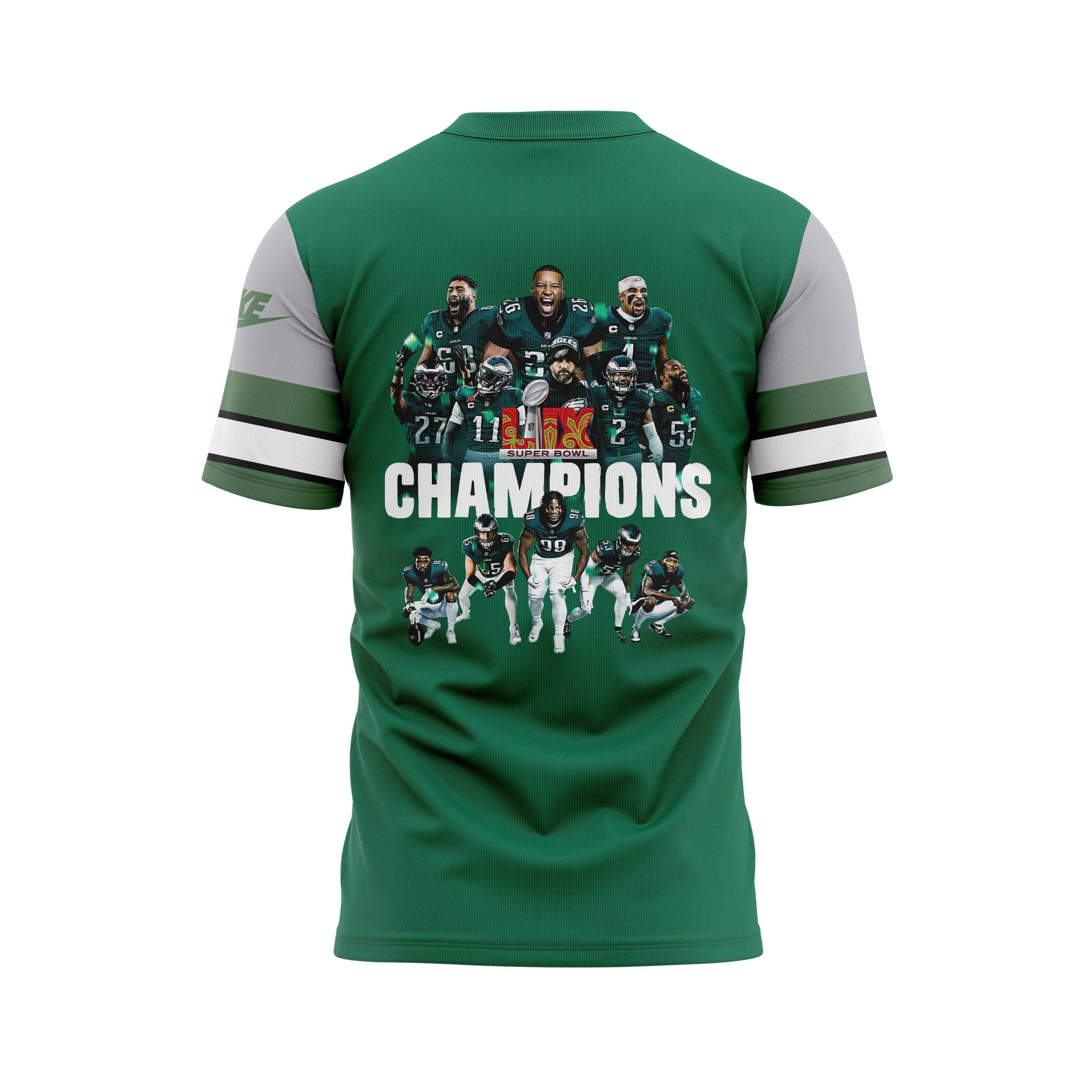 Philadelphia Eagles Super Bowl LIX Champions Club Green T-shirt