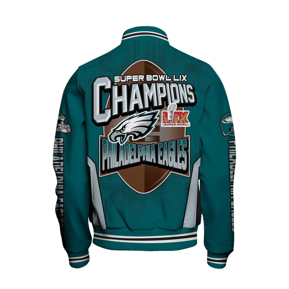 Philadelphia Eagles Super Bowl LIX Champions Feared Opponents Varsity Jacket