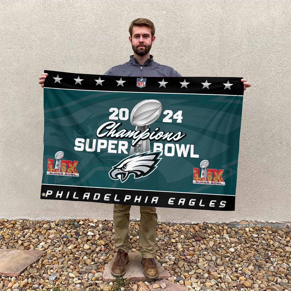 Philadelphia Eagles Super Bowl LIX Champions Flag 2025