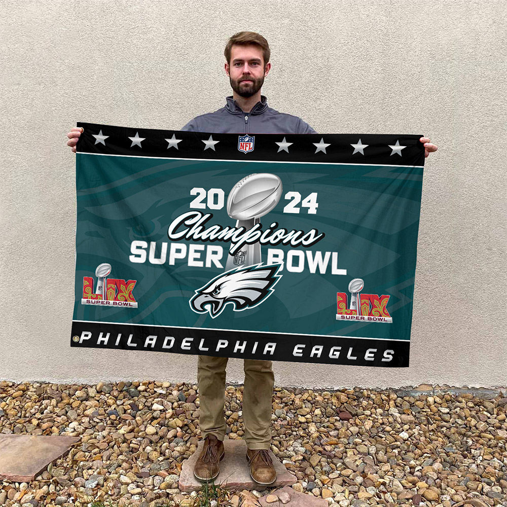 Philadelphia Eagles Super Bowl LIX Champions Flag 2025