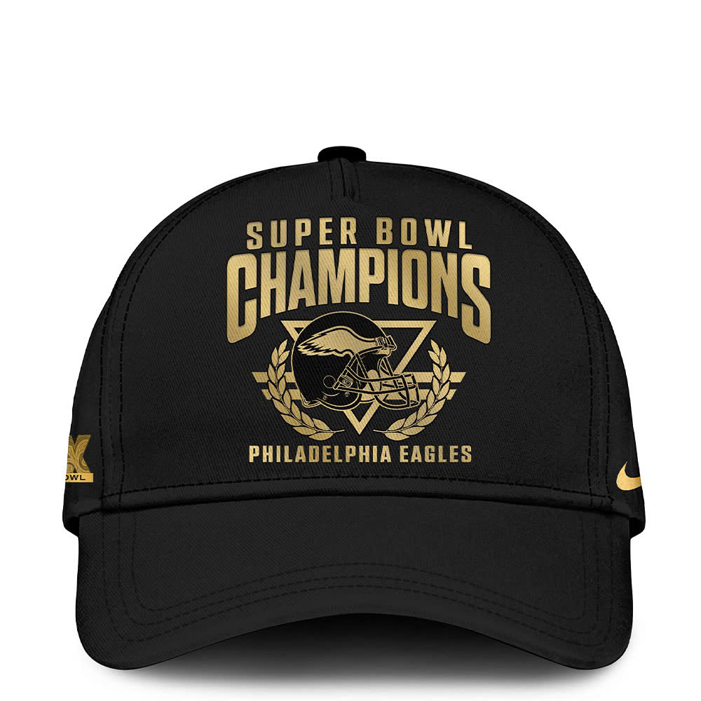 Philadelphia Eagles Super Bowl LIX Champions Gold New Hoodie