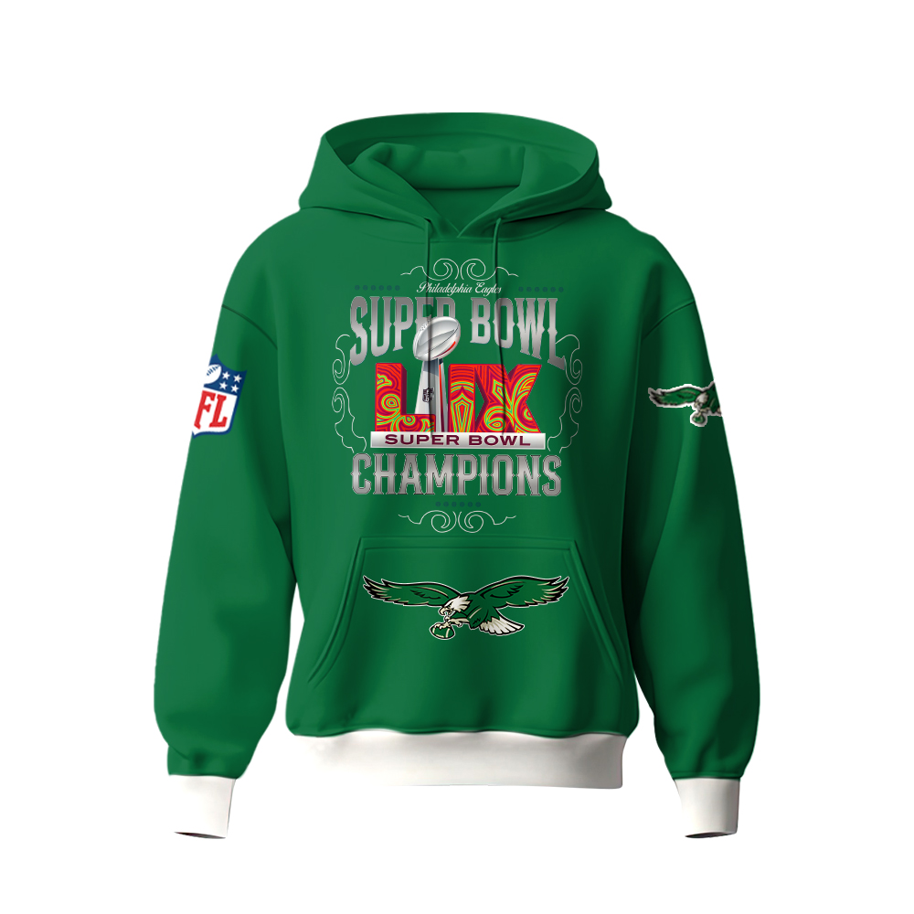Philadelphia Eagles Super Bowl LIX Champions Hoodie 2025
