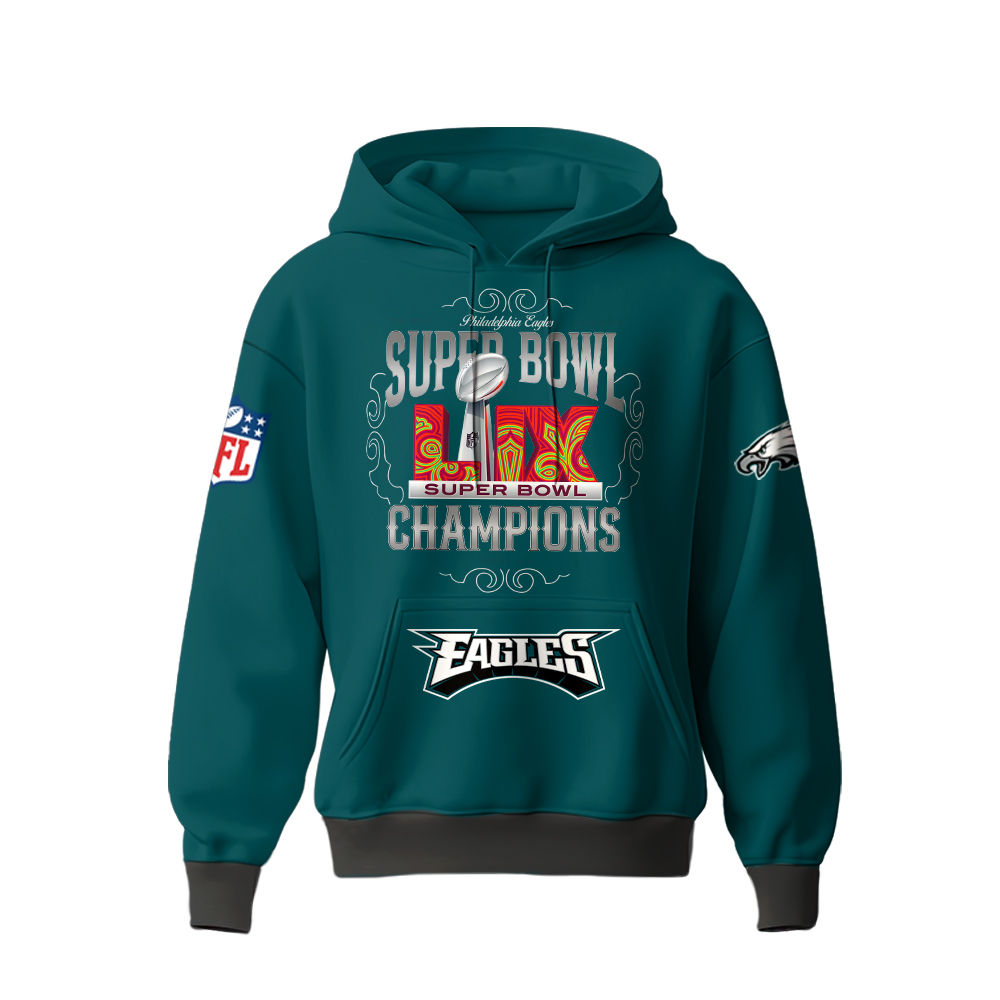Philadelphia Eagles Super Bowl LIX Champions Hoodie 2025
