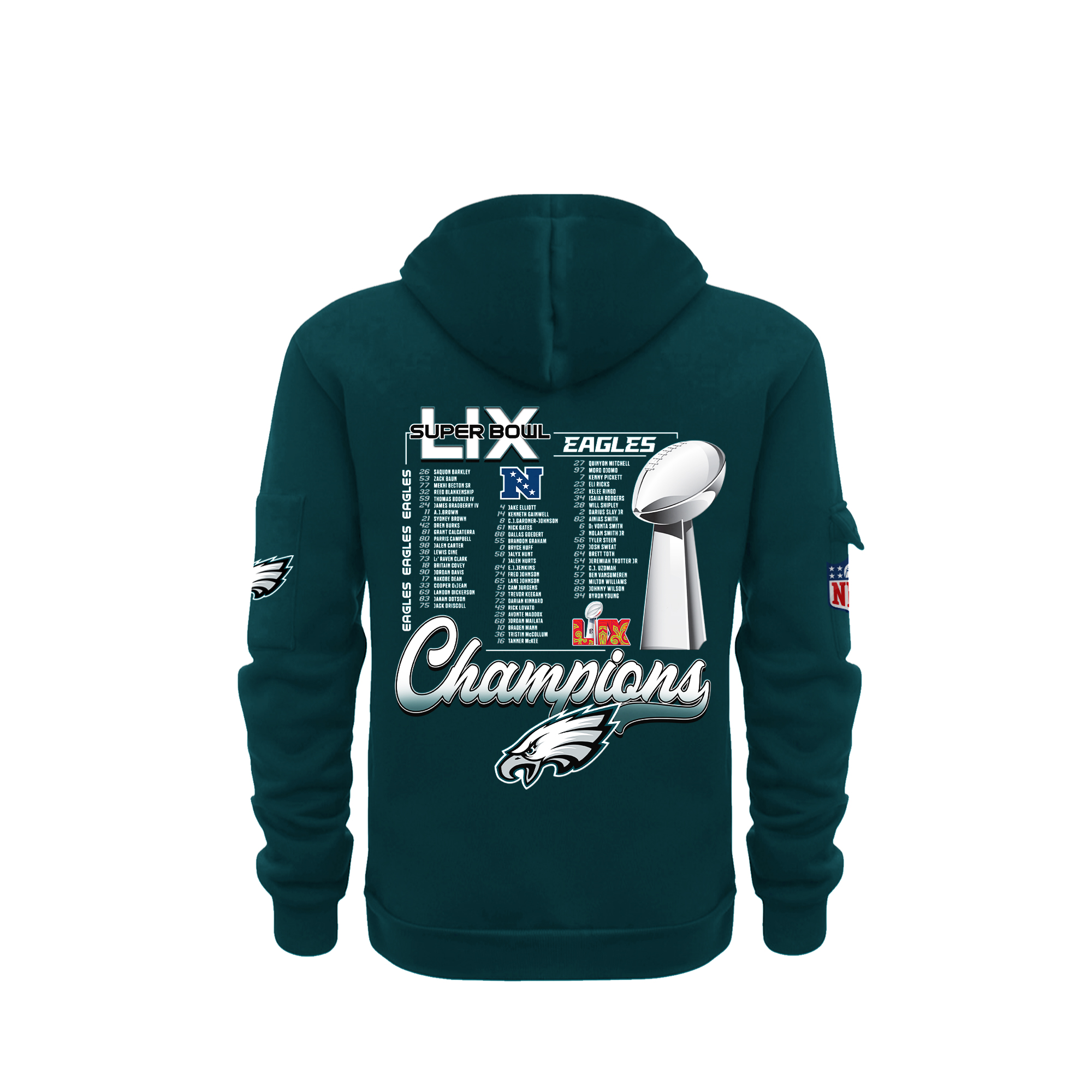 Philadelphia Eagles Super Bowl LIX Champions New Hoodie 2025
