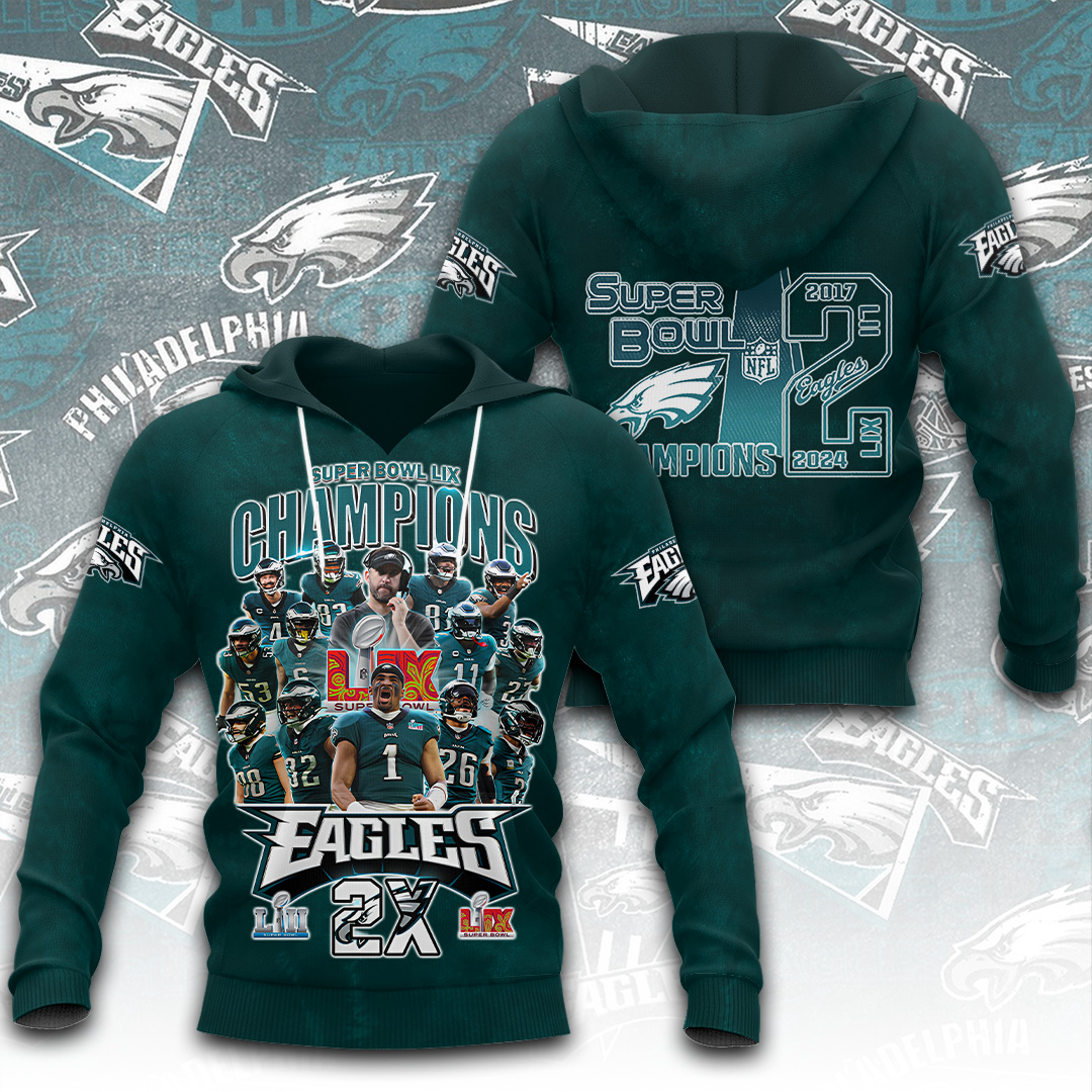 Philadelphia Eagles Super Bowl LIX Champions Shirt