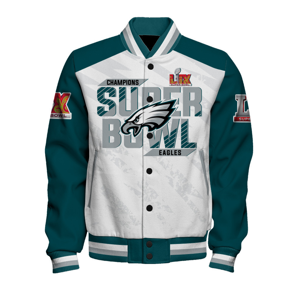 Philadelphia Eagles Super Bowl LIX Champions The King Of The Field Varsity Jacket