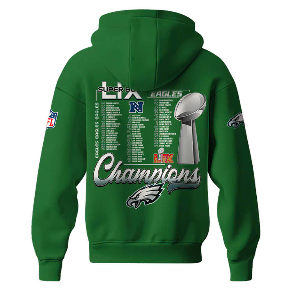 Philadelphia Eagles Super Bowl LIX Champions Unisex Hoodie V10