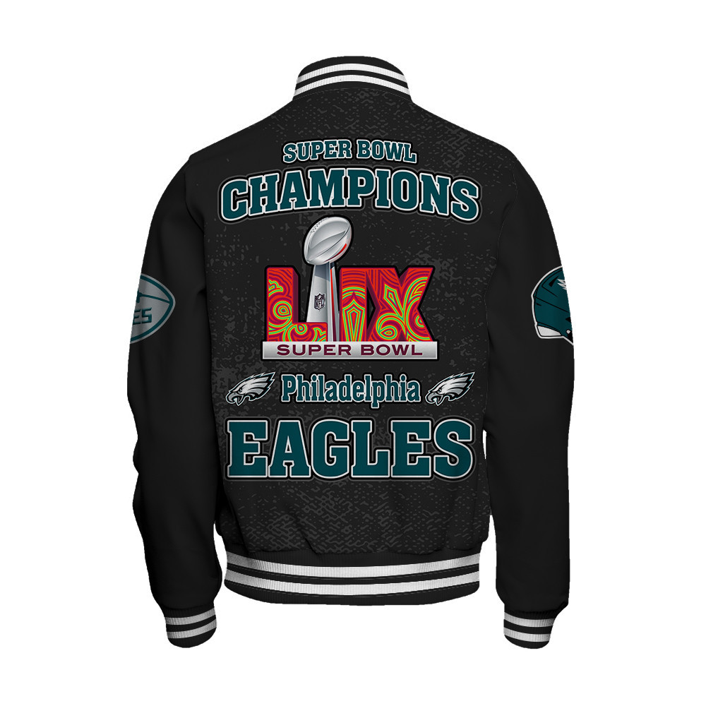 Philadelphia Eagles Super Bowl LIX Champions Winning Spirit Varsity Jacket