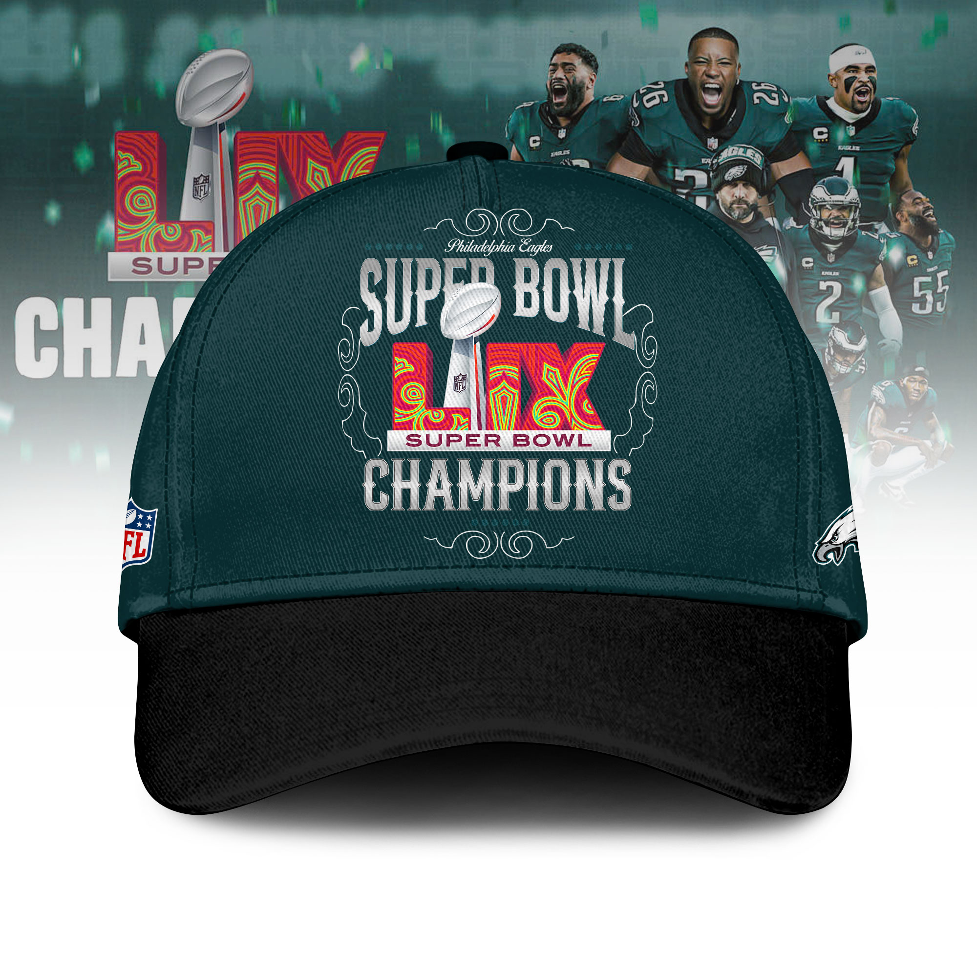 Philadelphia Eagles Super Bowl LIX Champions Zip Hoodie 2025