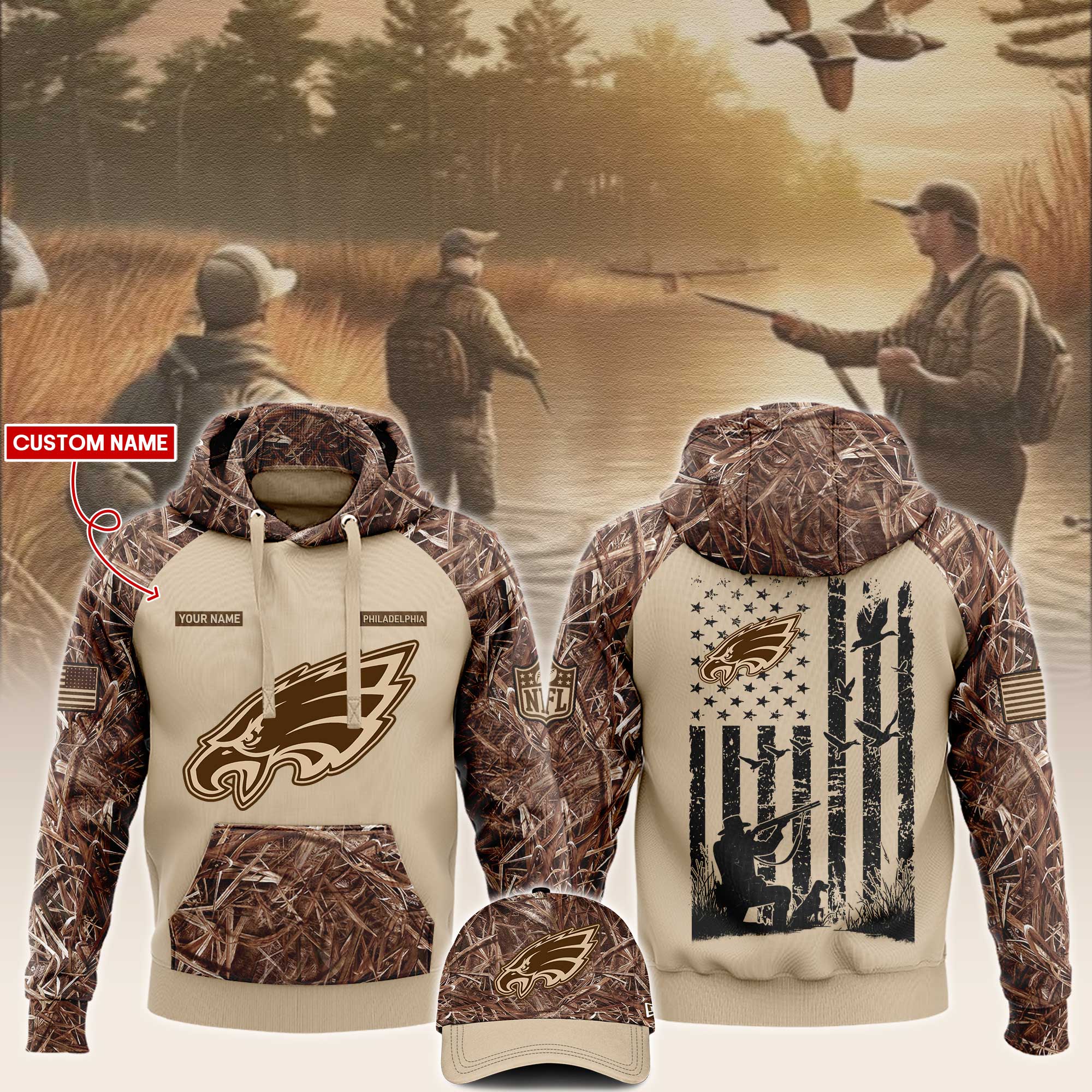 Philadelphia Eagles x Hunting Hoodie V2