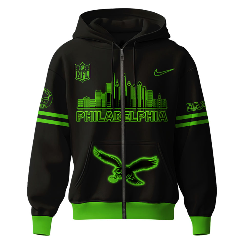 Philadelphia Eagles x Kelly Green Zip Hoodie 2025