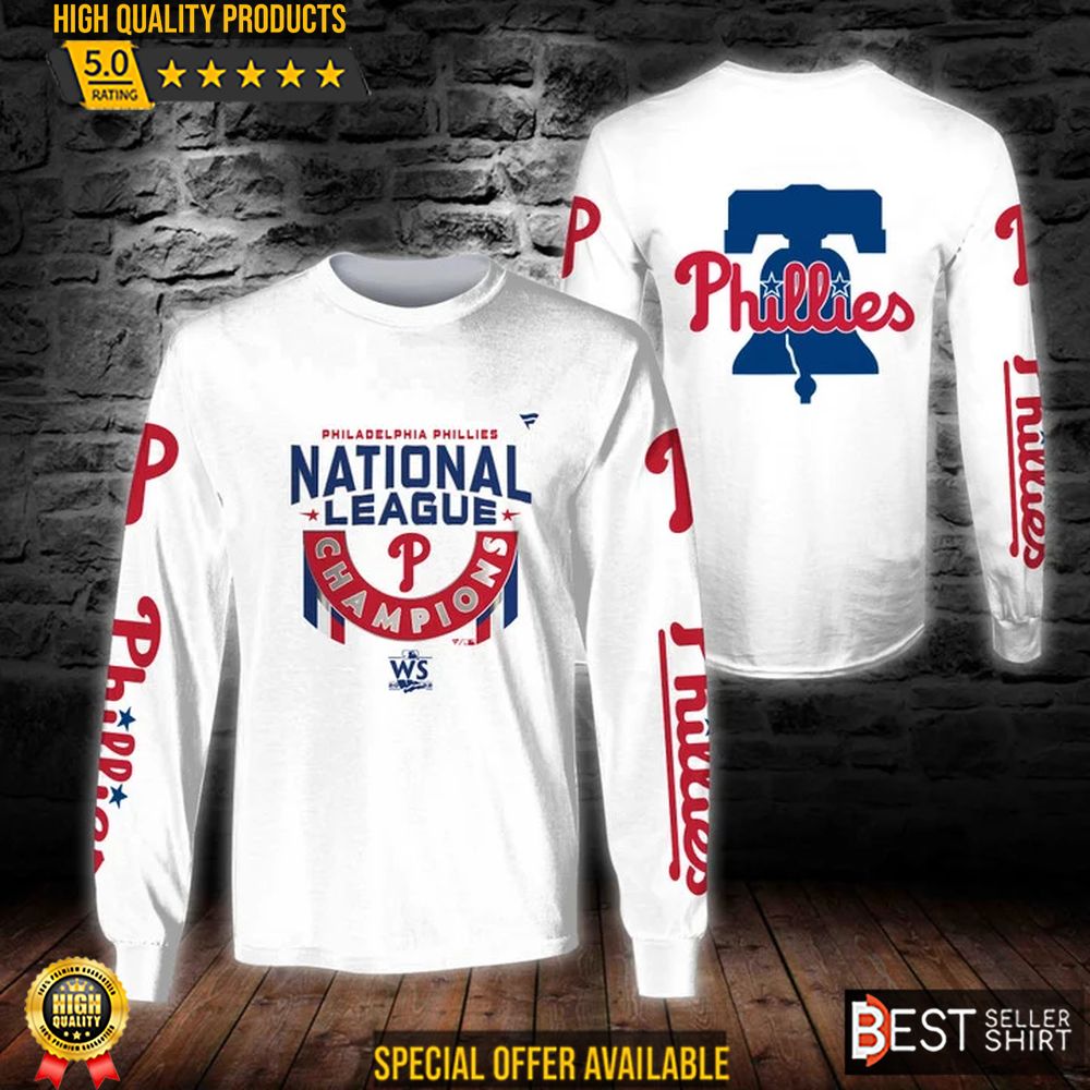 Philadelphia Philies National League Champions 3d Hoodies Philies Sweatshirts