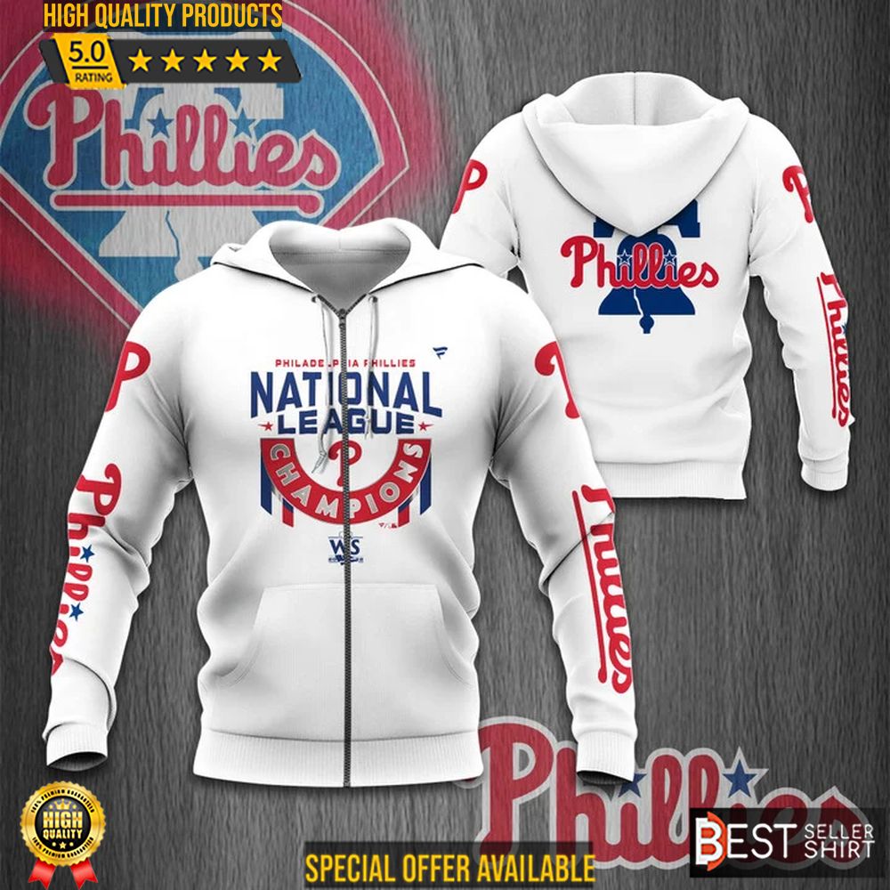 Philadelphia Philies National League Champions 3d Hoodies Philies Sweatshirts