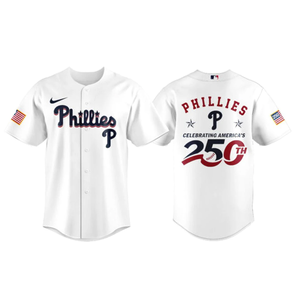 Philadelphia Phillies Celebrating America’s 250th Baseball Jersey