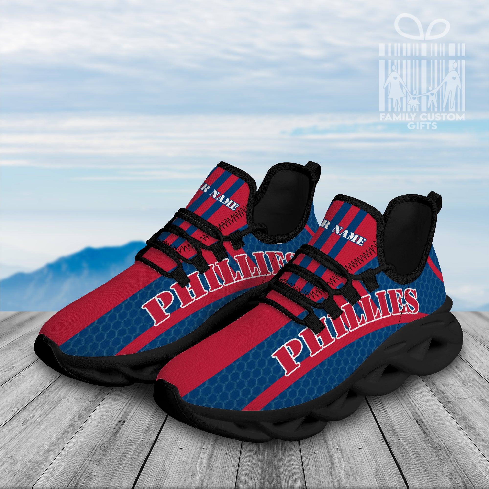 Philadelphia Phillies Custom Baseball Personalized Max Soul Sneakers Running Sport Shoes