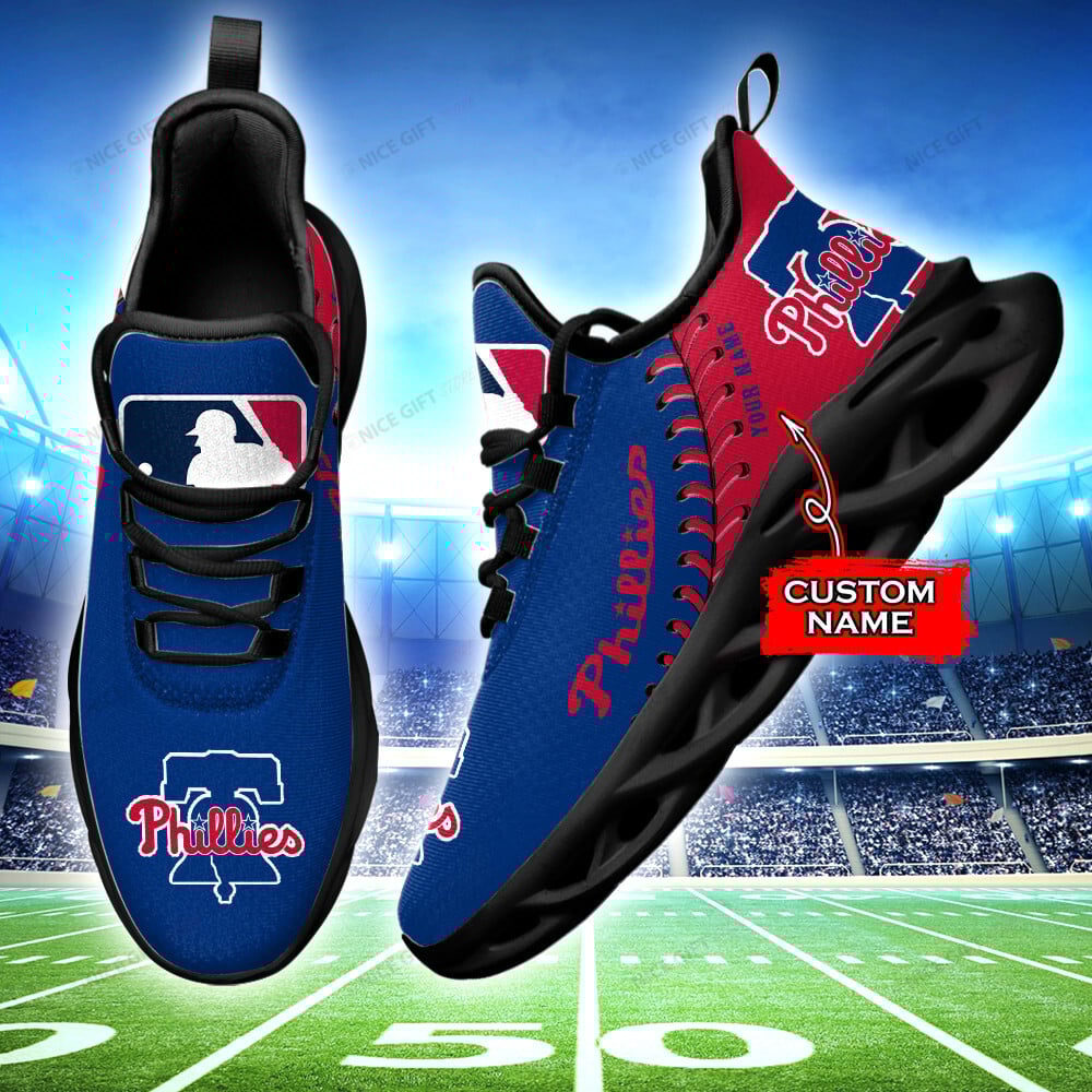 Philadelphia Phillies Custom Name Max Soul Shoes MSS-G3I6