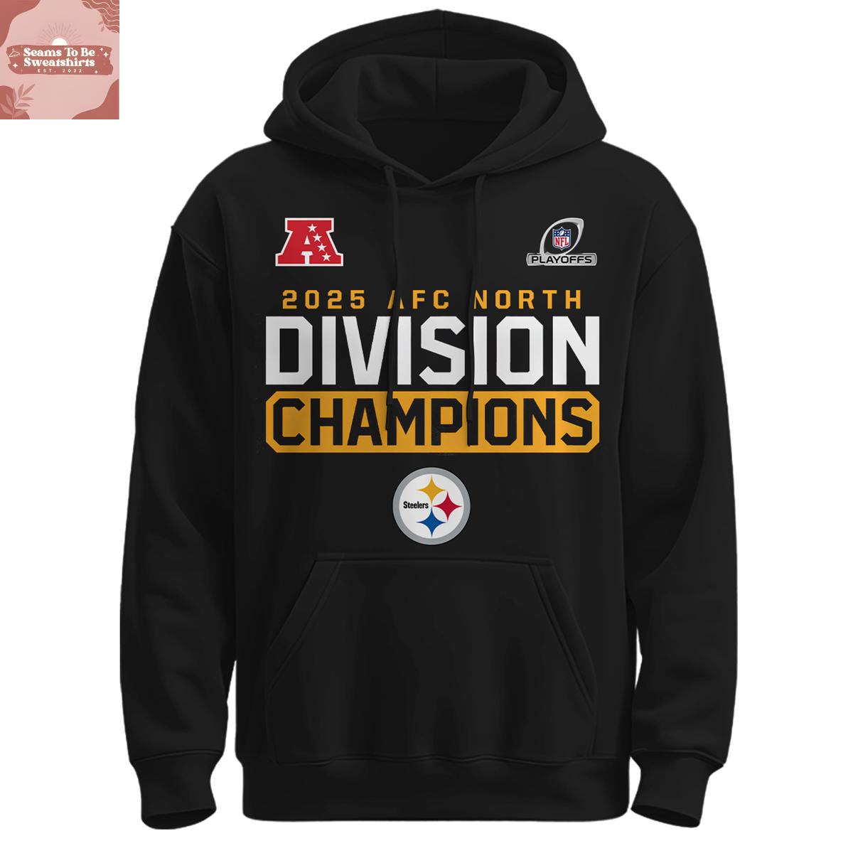 Pittsburgh Steelers 2025 AFC North Division Champions Hoodie Shirt