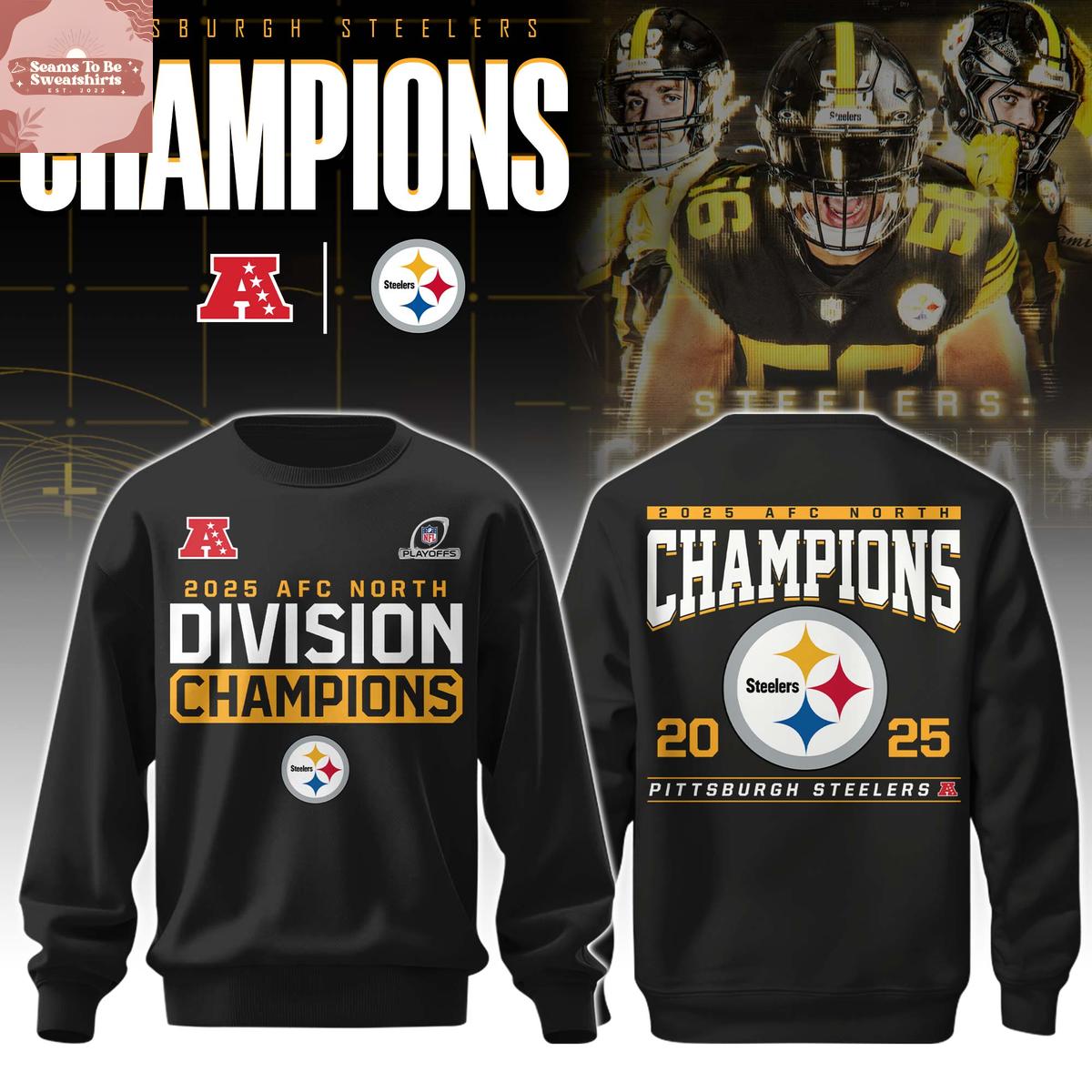 Pittsburgh Steelers 2025 AFC North Division Champions Hoodie Shirt